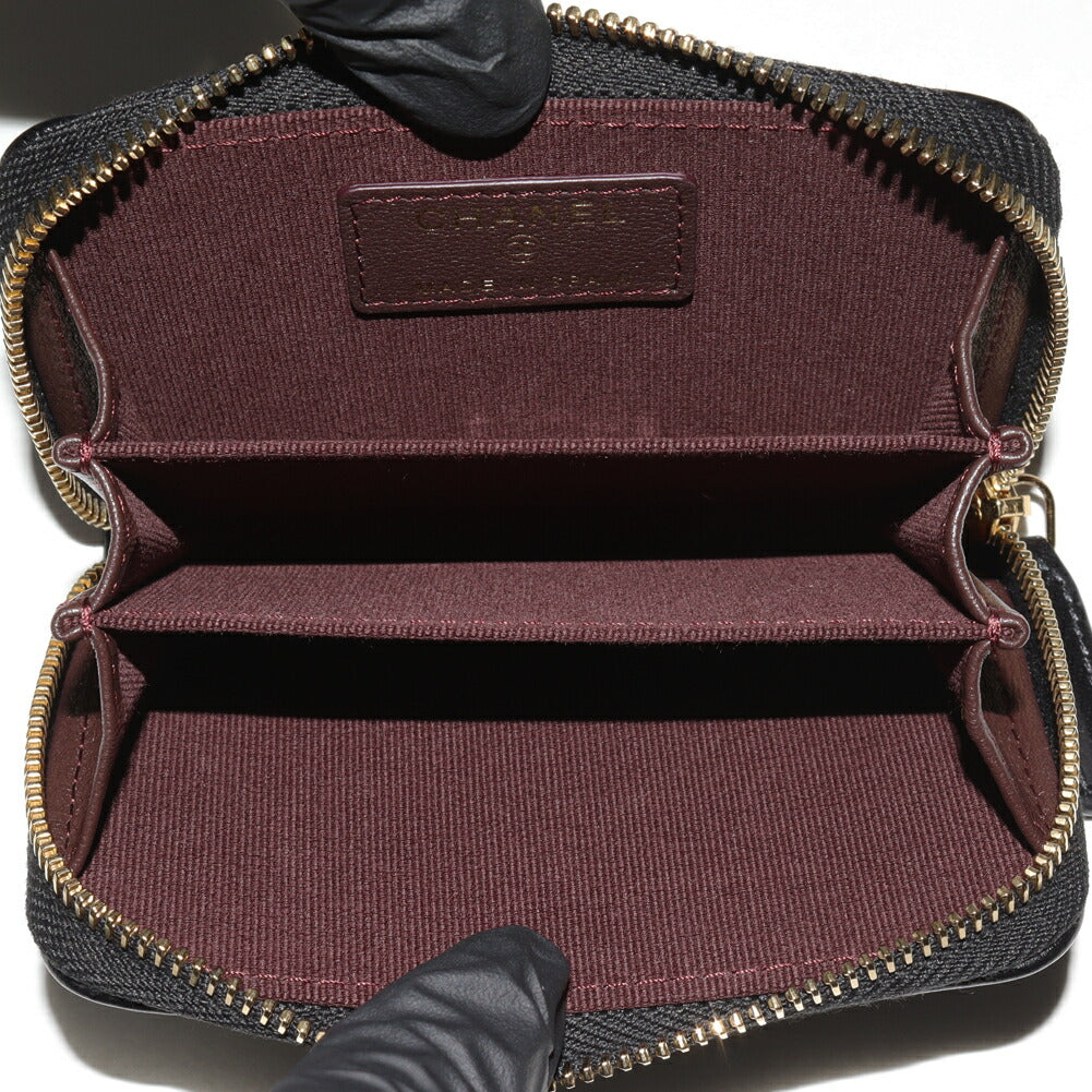 Chanel Lambskin Matelasse Classic Zip Coin Purse Coin Case AP0216
