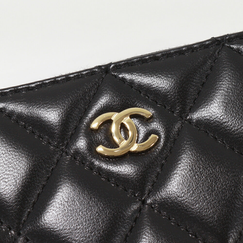 Chanel Lambskin Matelasse Classic Zip Coin Purse Coin Case AP0216