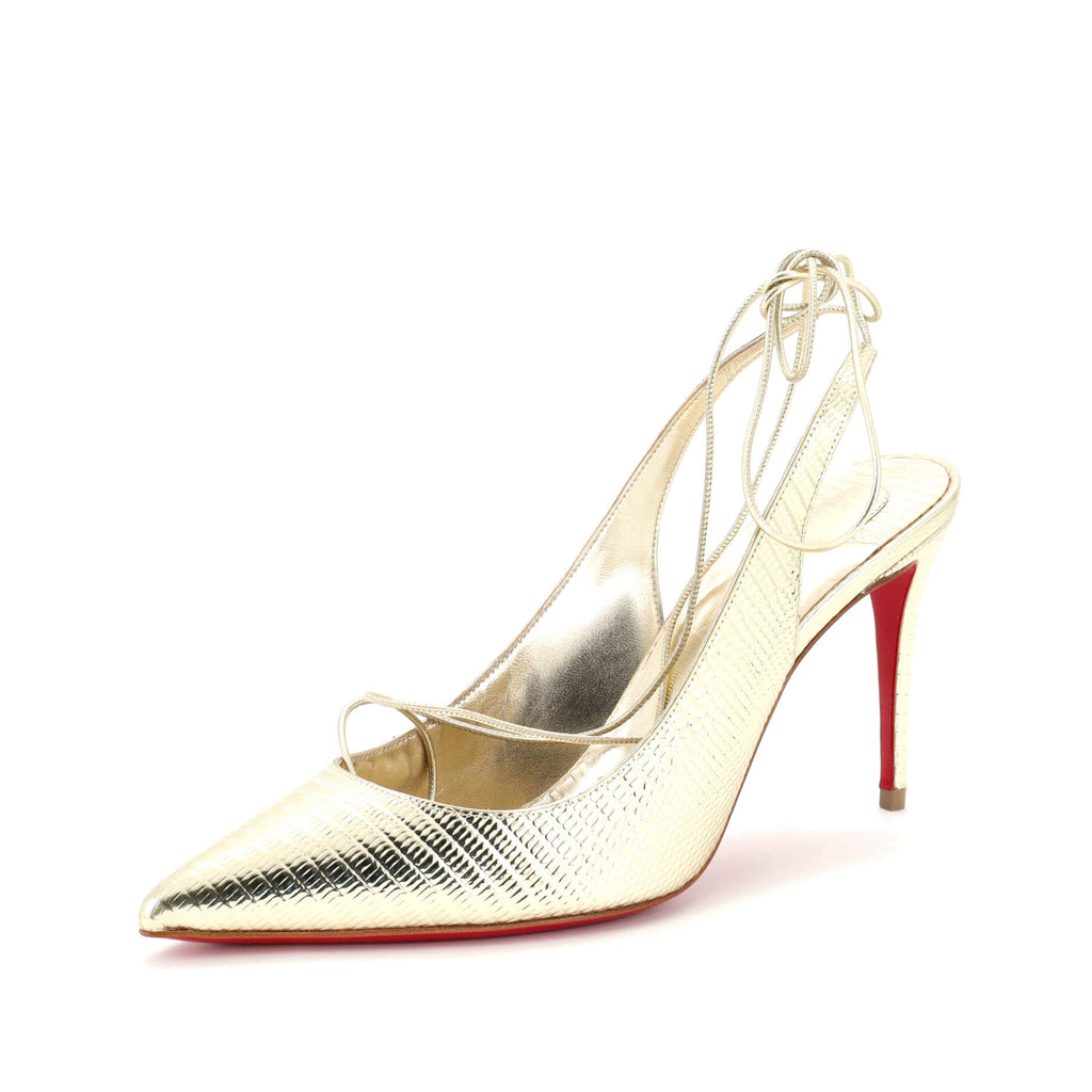 Women's Kate Lace Up Pumps Embossed Leather 85