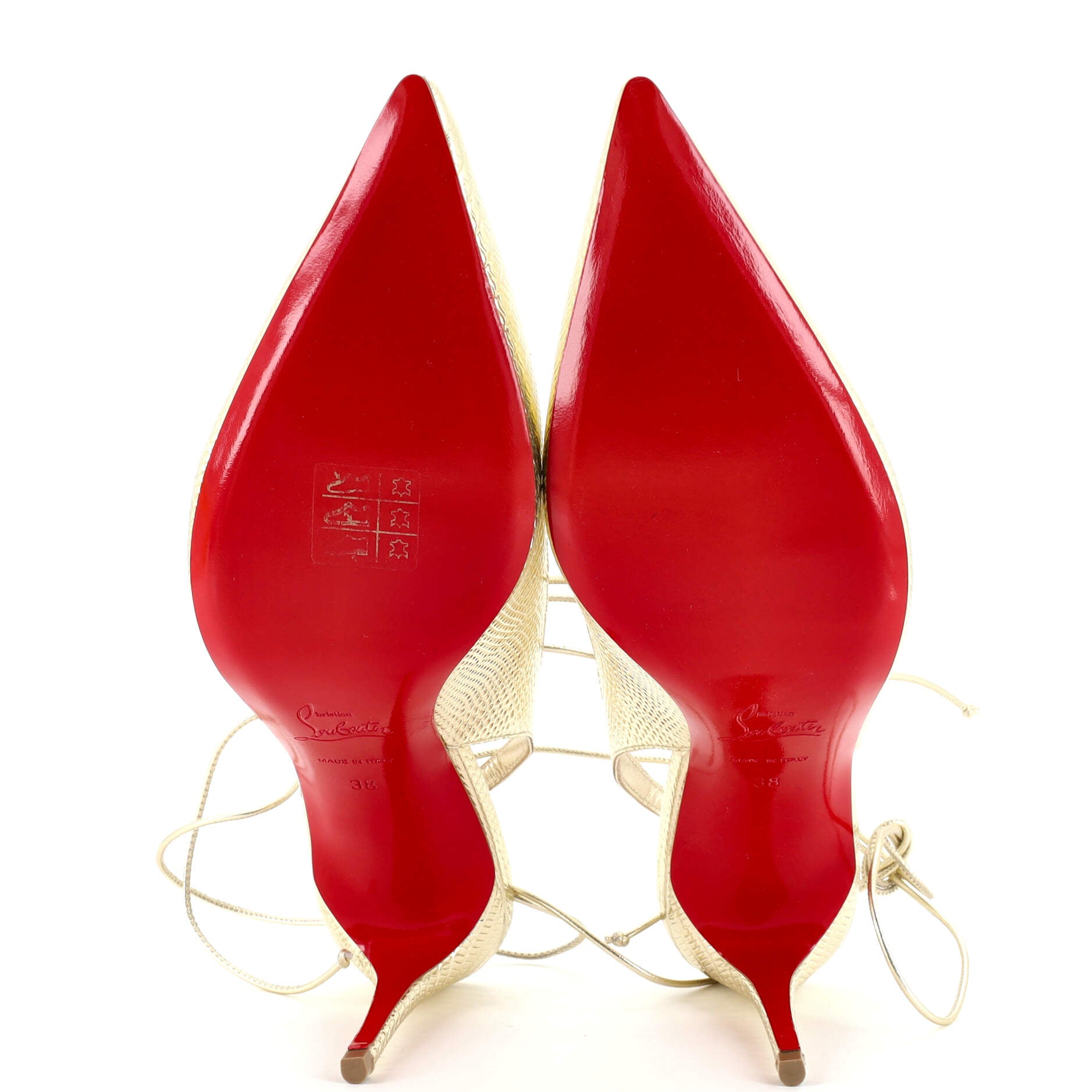 Women's Kate Lace Up Pumps Embossed Leather 85