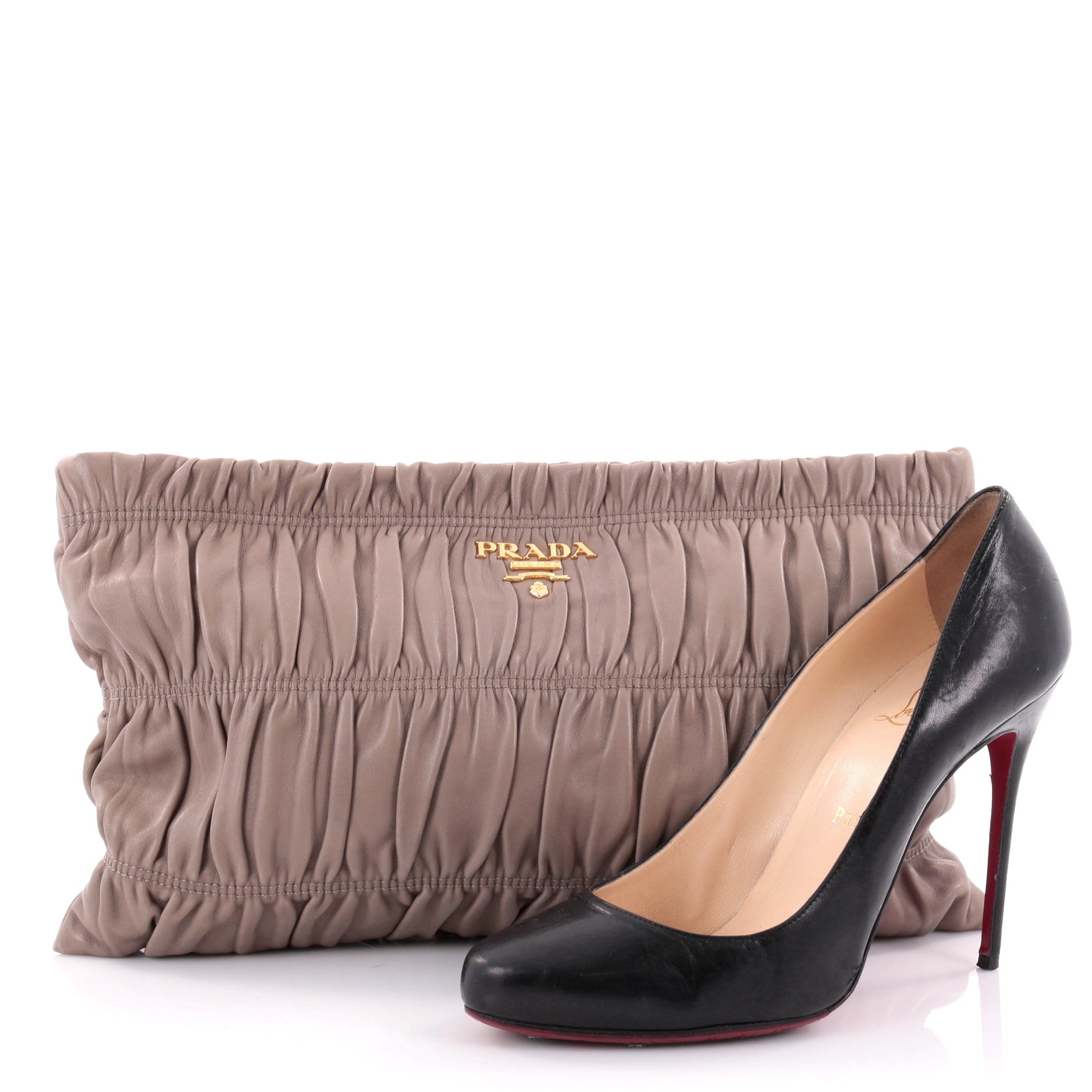 Gaufre Clutch Leather