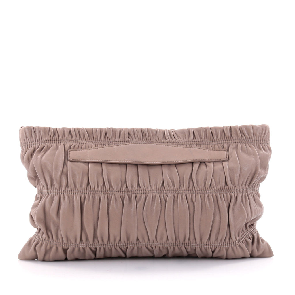 Gaufre Clutch Leather
