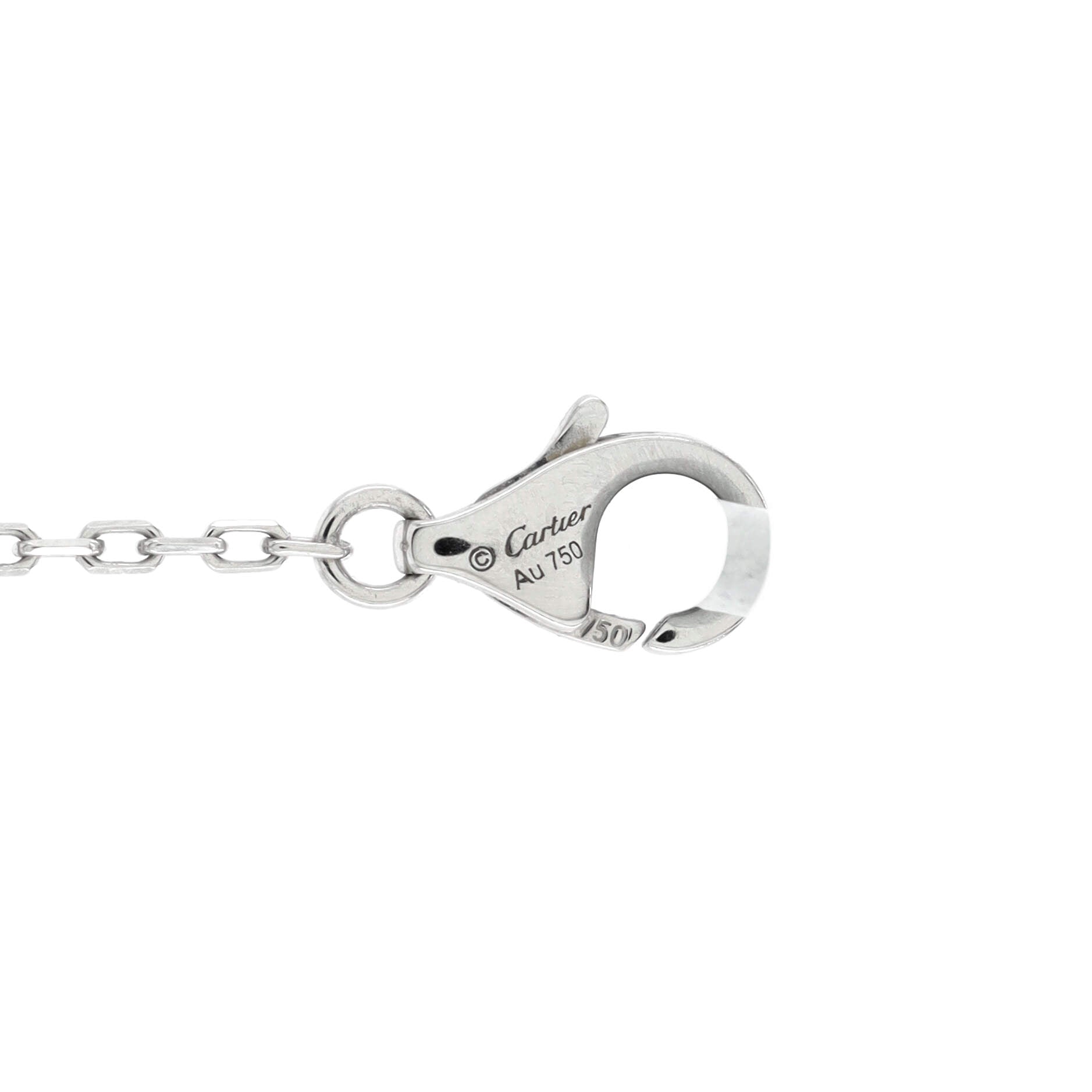 Cartier D'Amour Pendant Necklace 18K White Gold with Diamond Large
