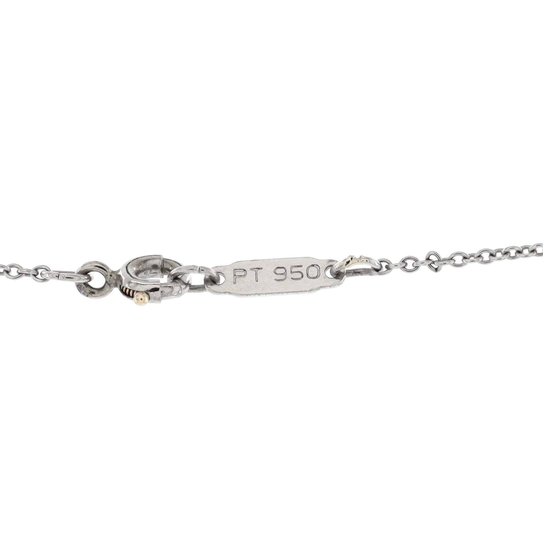 Etoile Circle Donut Pendant Necklace Platinum with Diamonds