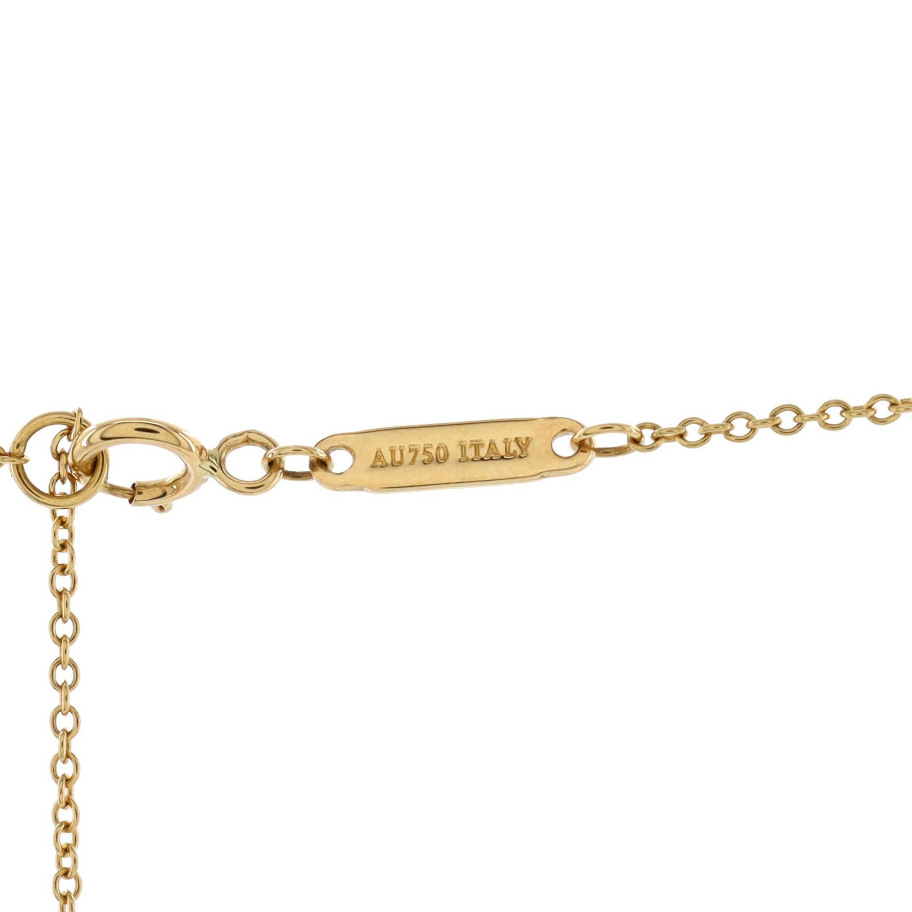 T Open Vertical Diamond Bar Pendant Necklace 18K Yellow Gold with Diamonds