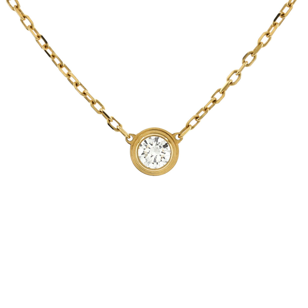 D'Amour Pendant Necklace 18K Yellow Gold with Diamond Large