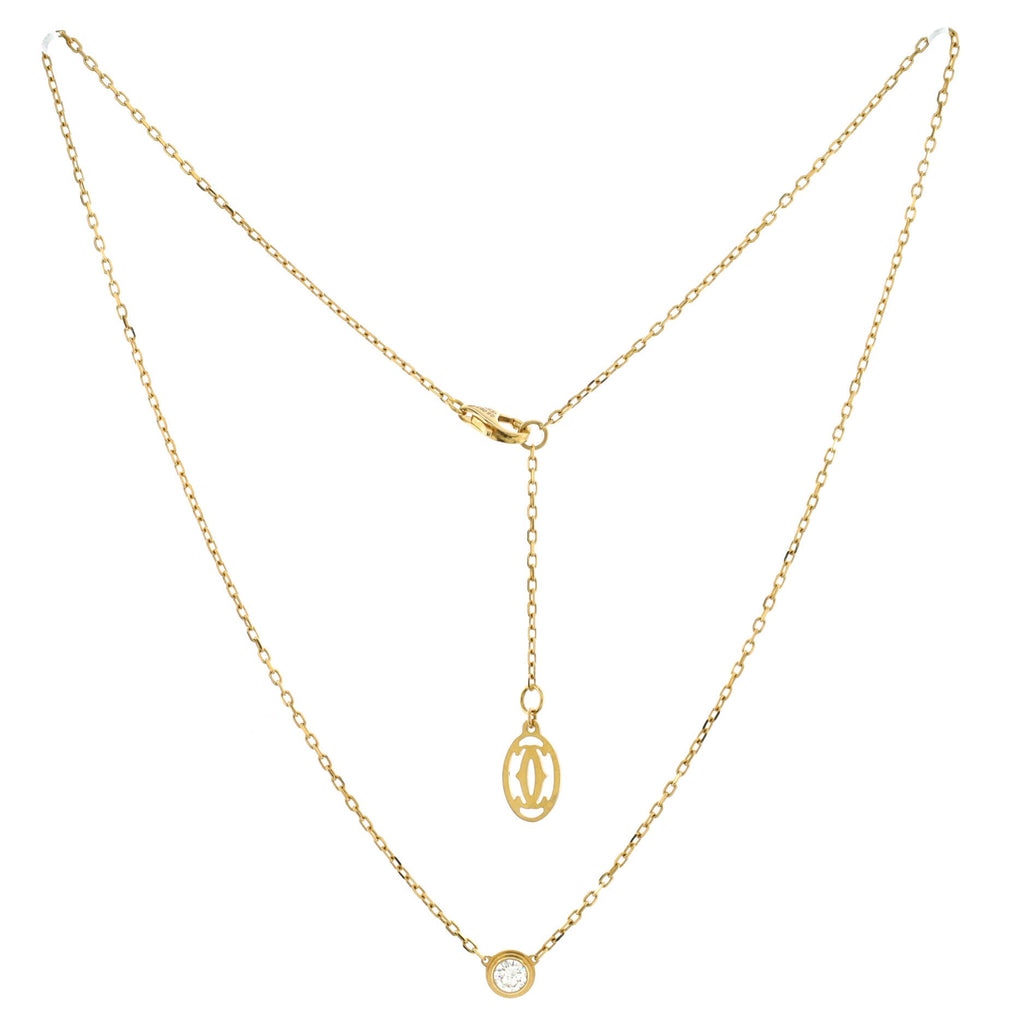 D'Amour Pendant Necklace 18K Yellow Gold with Diamond Large