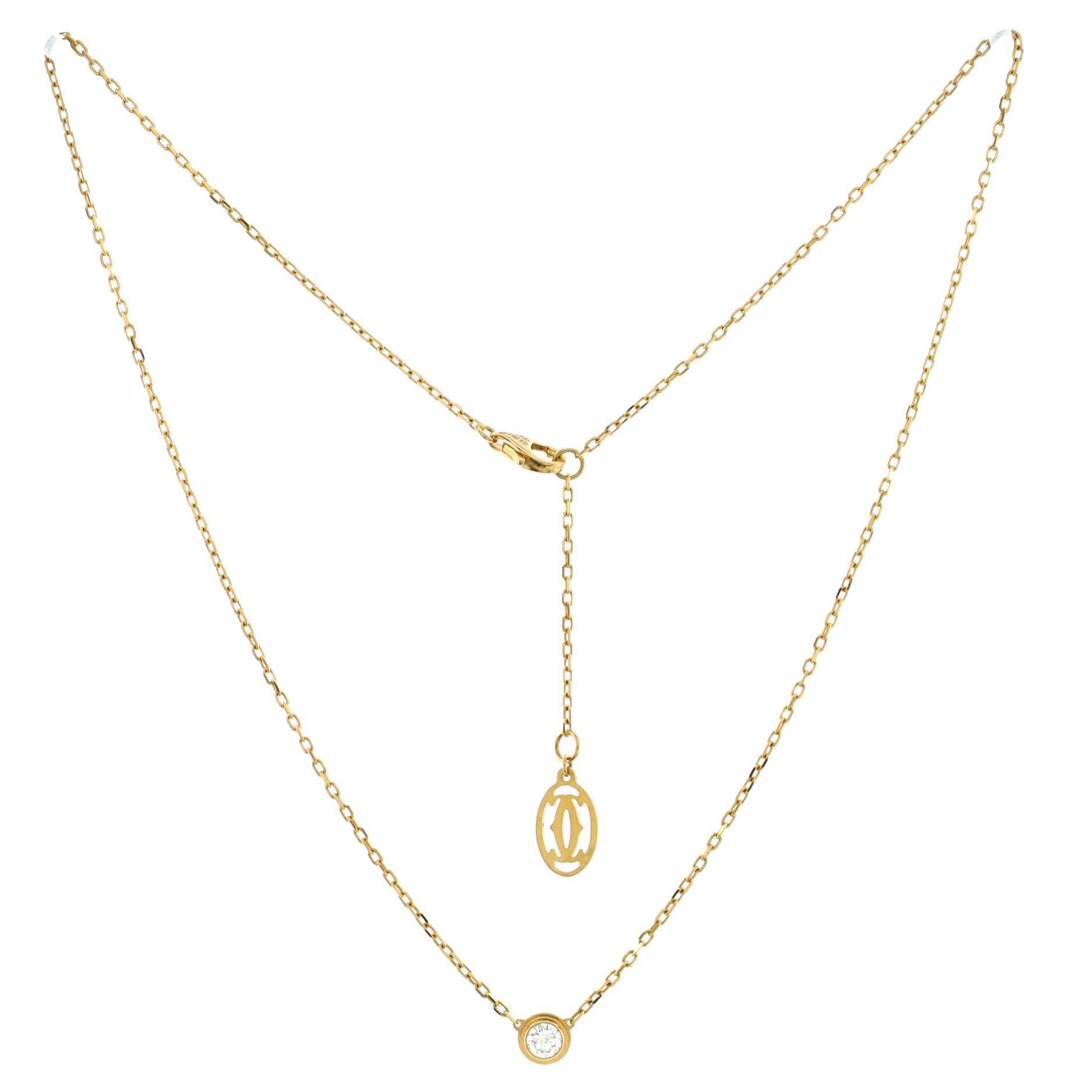 D'Amour Pendant Necklace 18K Yellow Gold with Diamond Large