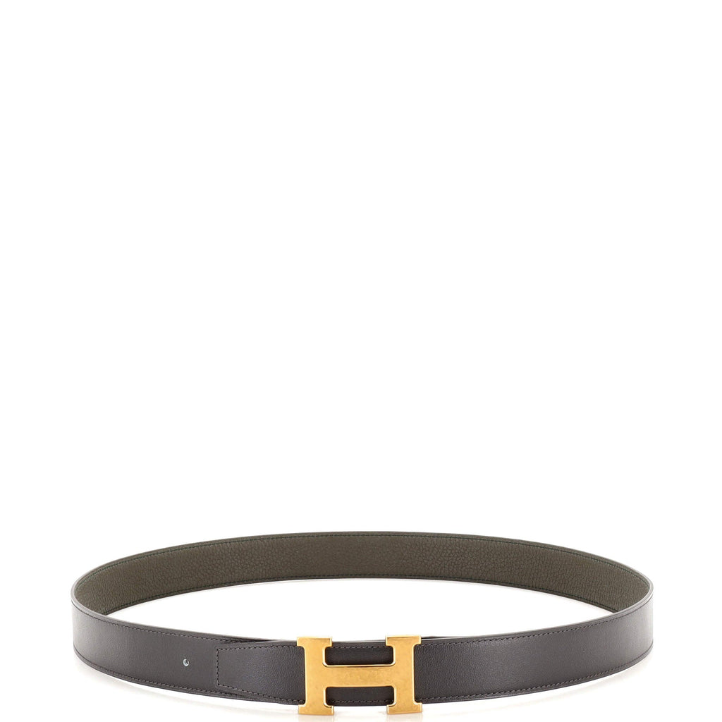 Constance Martelee H Reversible Belt Leather with Hammered Hardware Medium 100