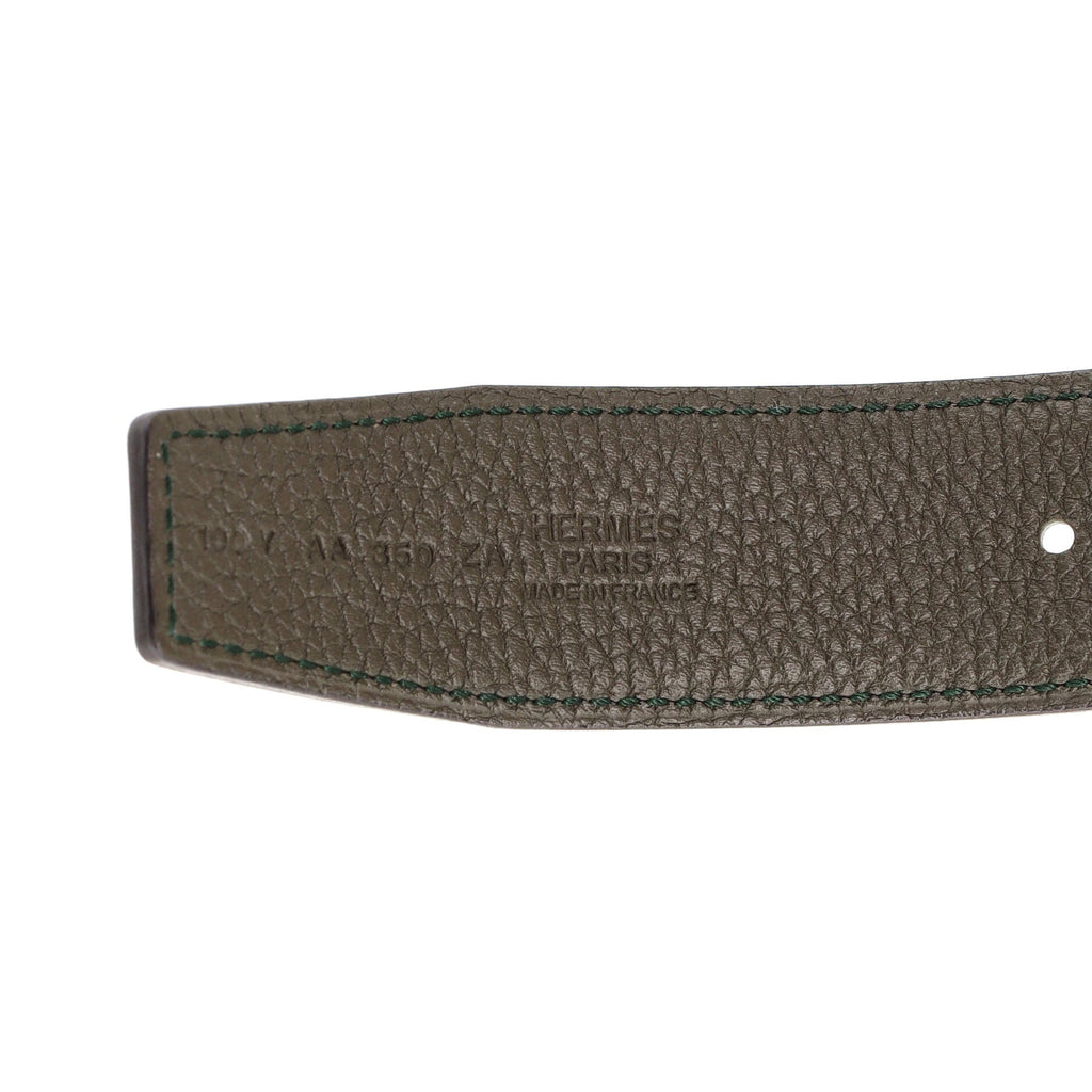 Constance Martelee H Reversible Belt Leather with Hammered Hardware Medium 100