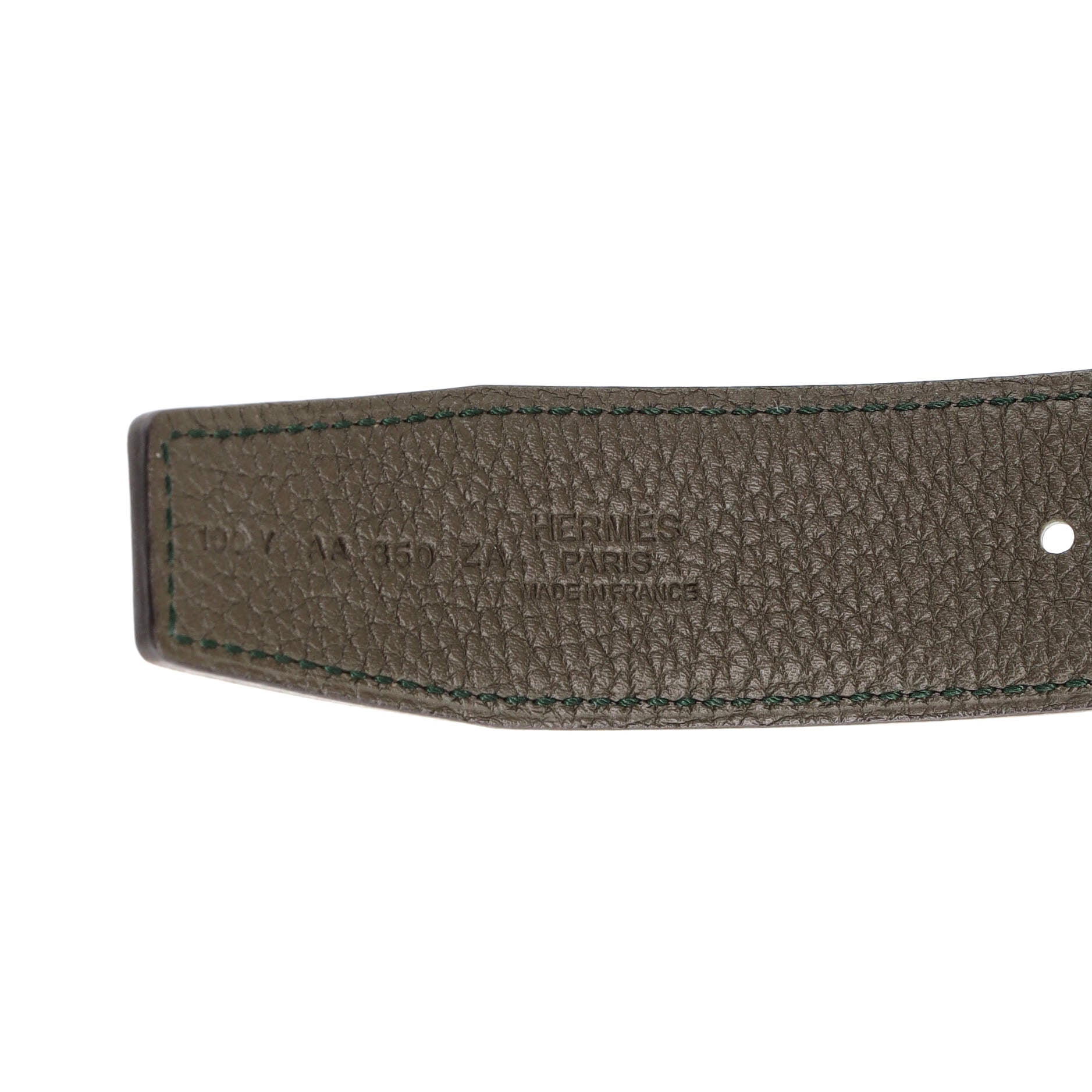 Constance Martelee H Reversible Belt Leather with Hammered Hardware Medium 100