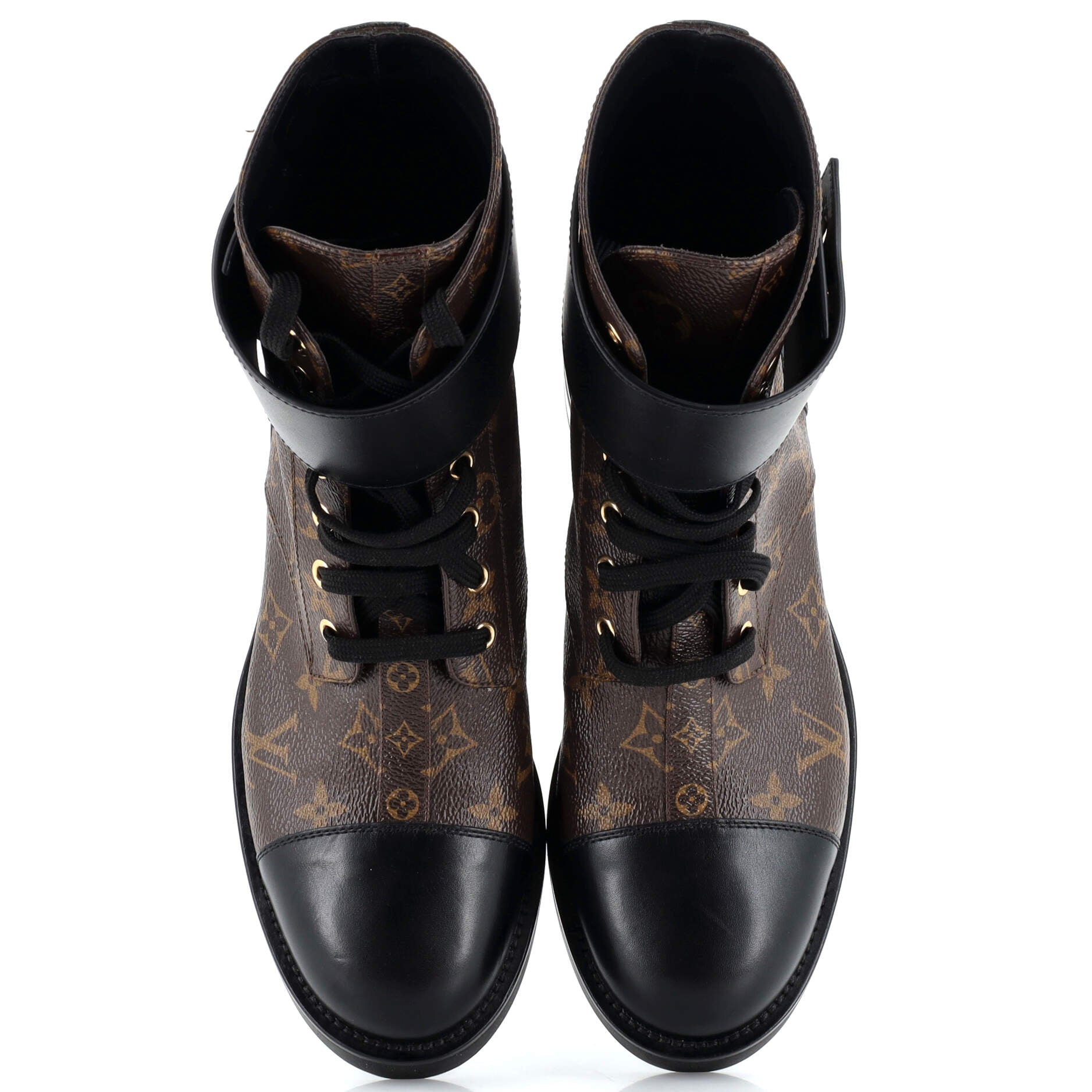 Women's Wonderland Flat Ranger Boots Monogram Canvas and Leather