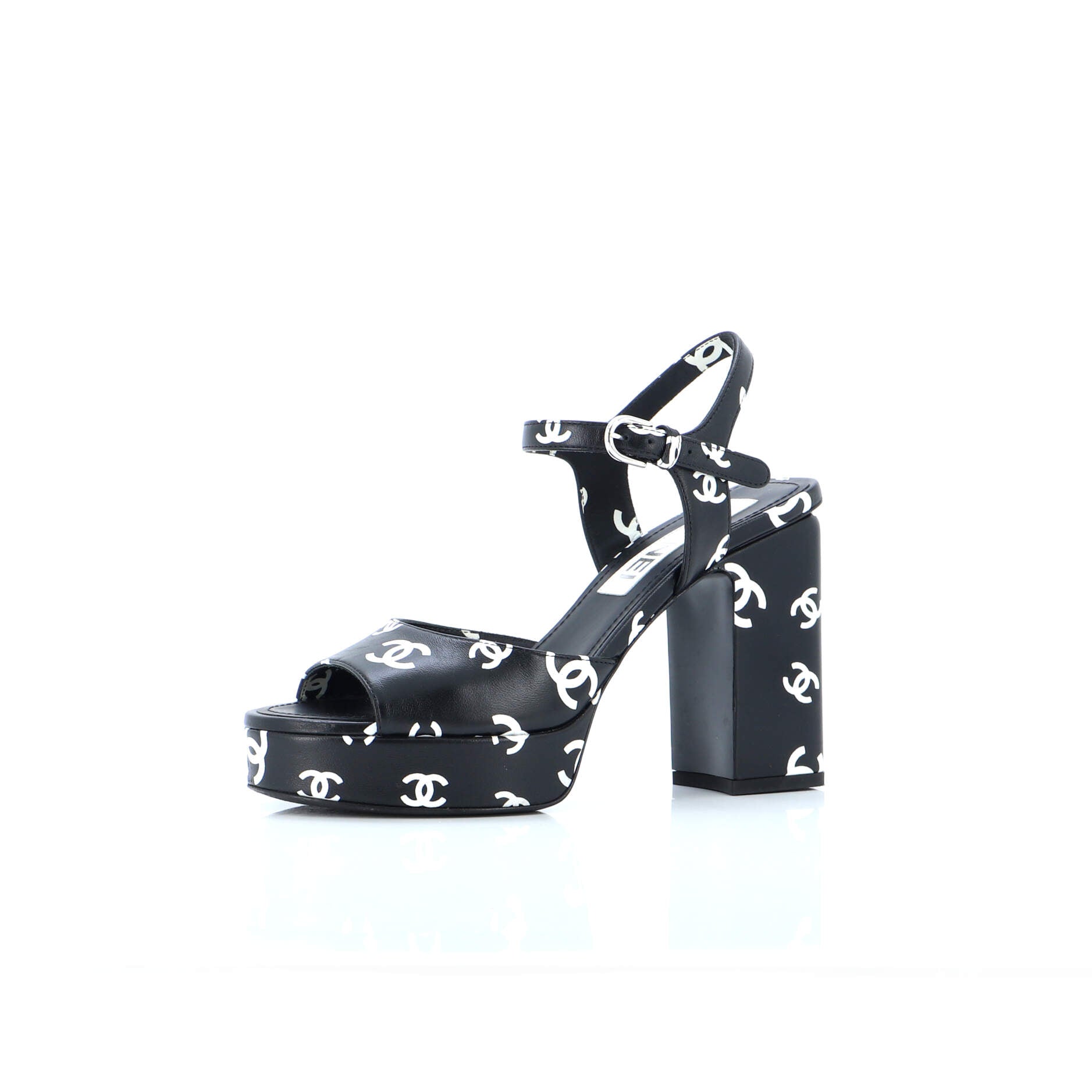 Women's Coco Beach Heeled Sandals Printed Leather