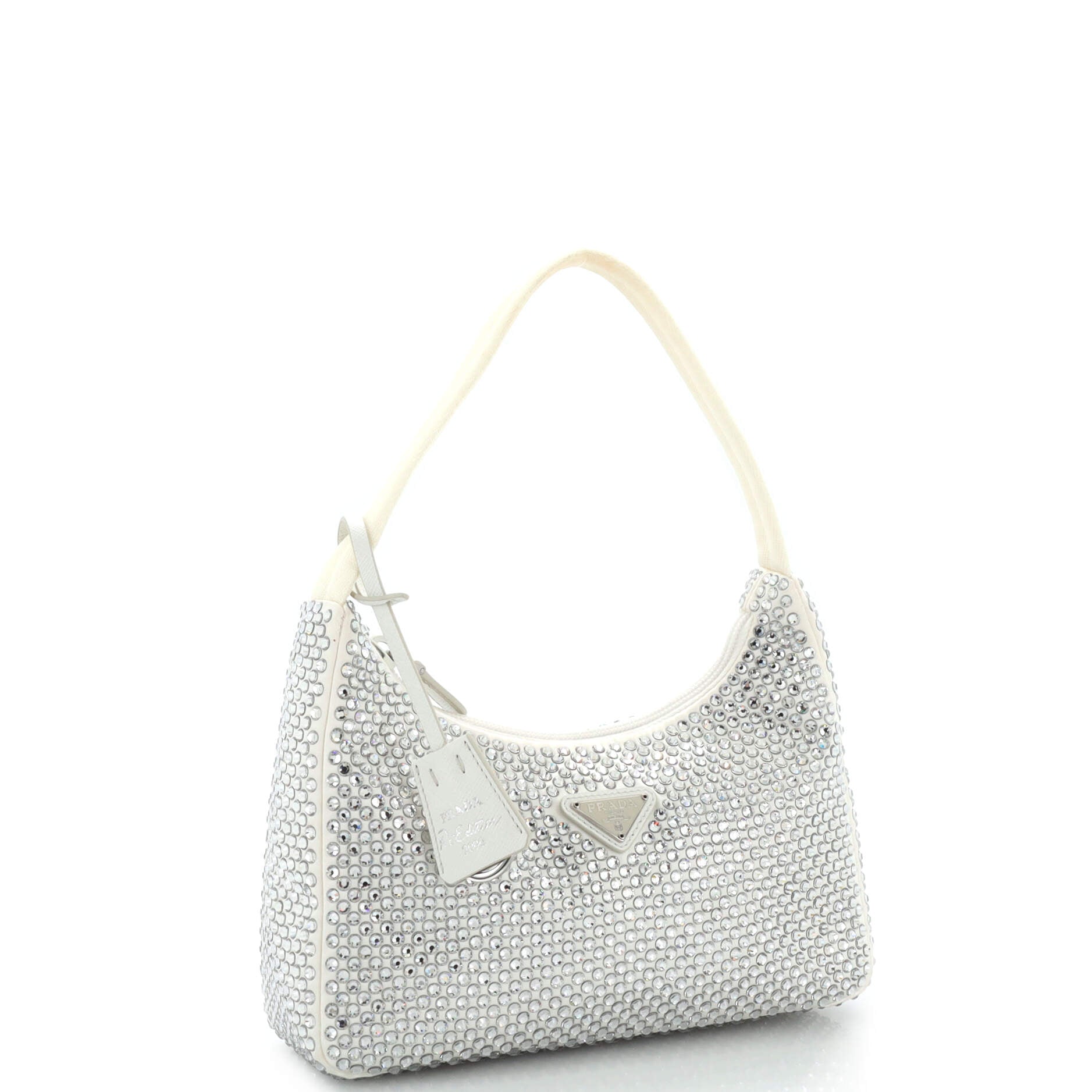 Re-Edition 2000 Hobo Crystal Embellished Satin Mini