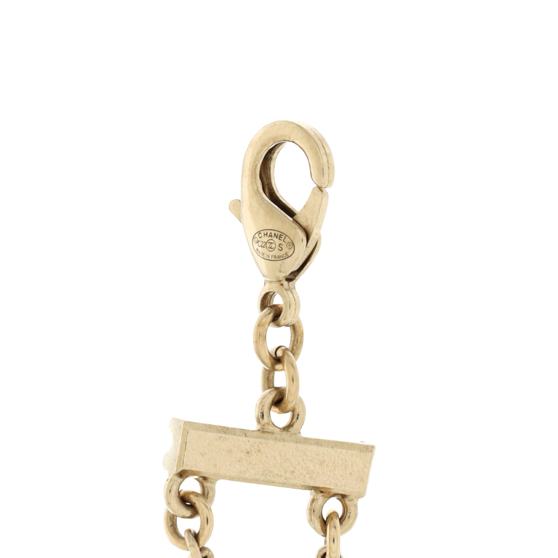 Logo Letters Plate Double Chain Choker Necklace Metal with Crystals