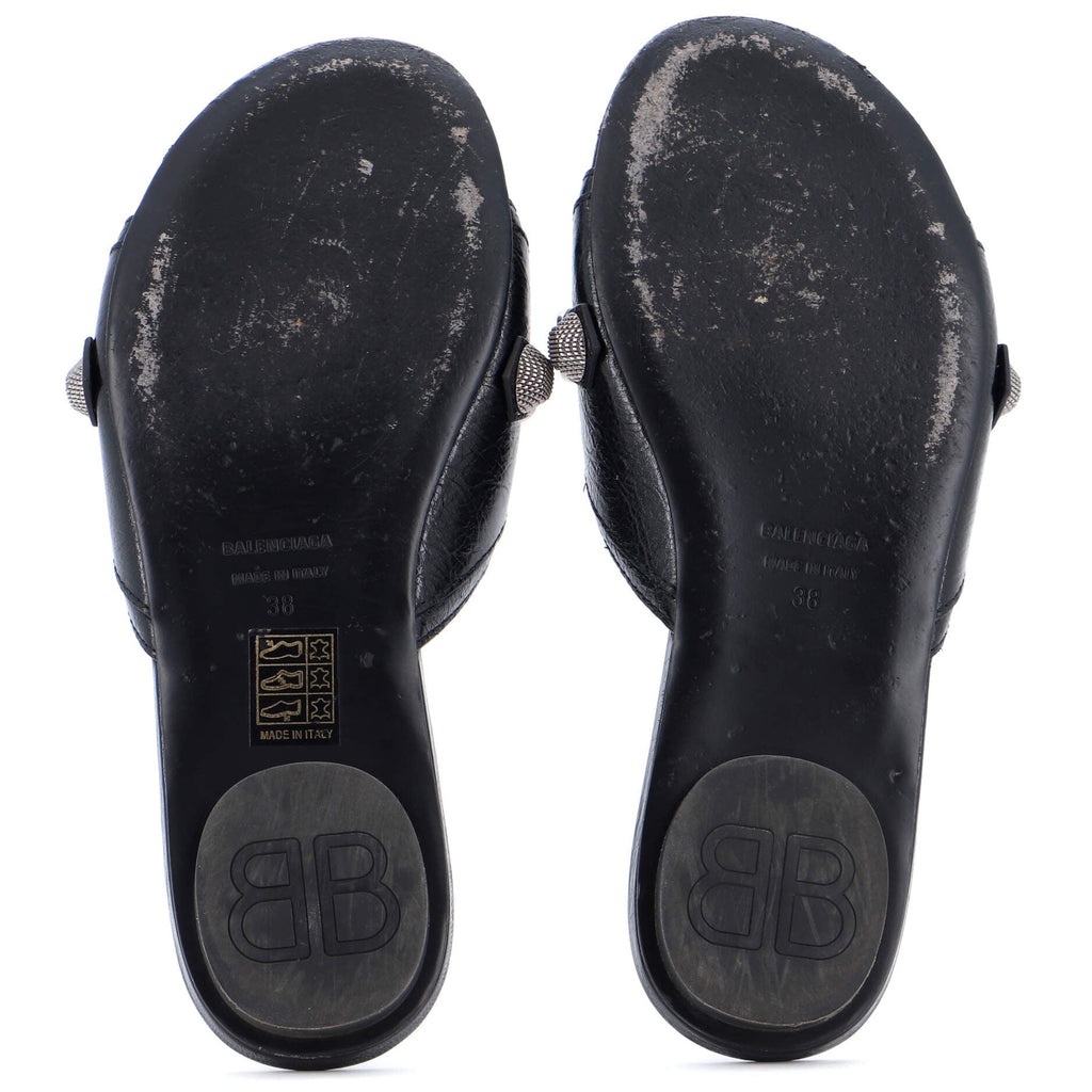 Women's Cagole Flat Sandals Leather