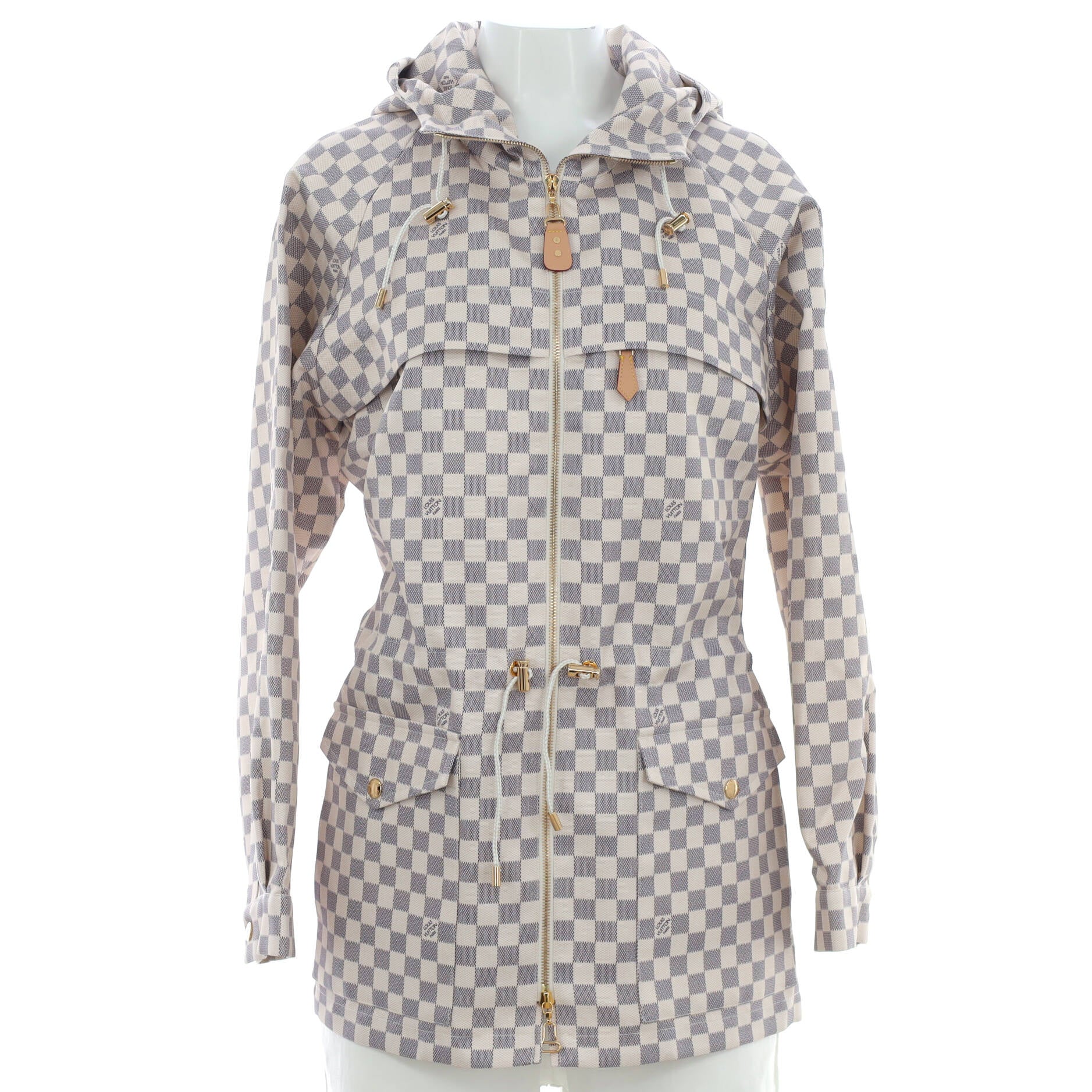 Women's Radzimir Hooded Parka Damier Polyamide Blend