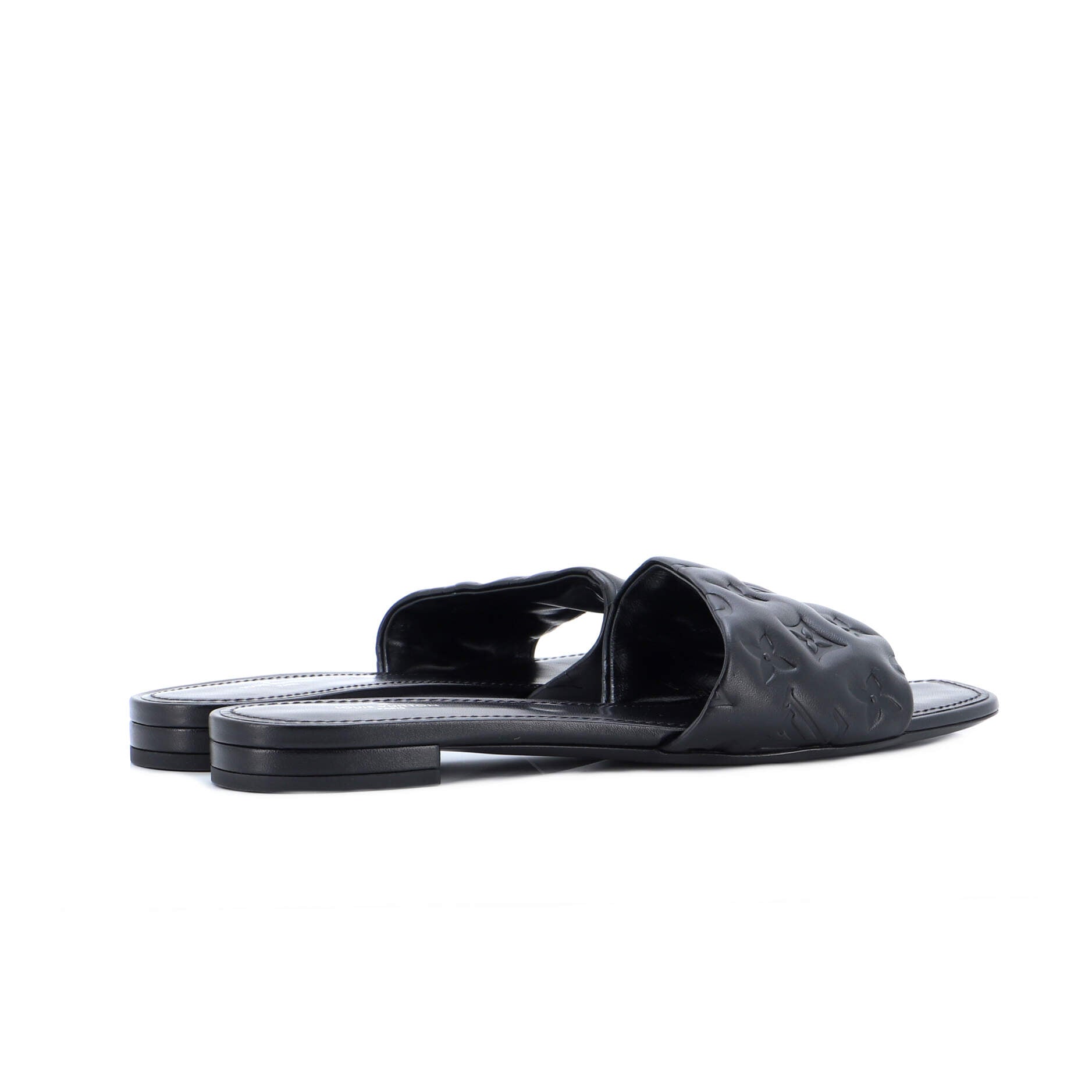 Women's Revival Mule Sandals Monogram Embossed Leather