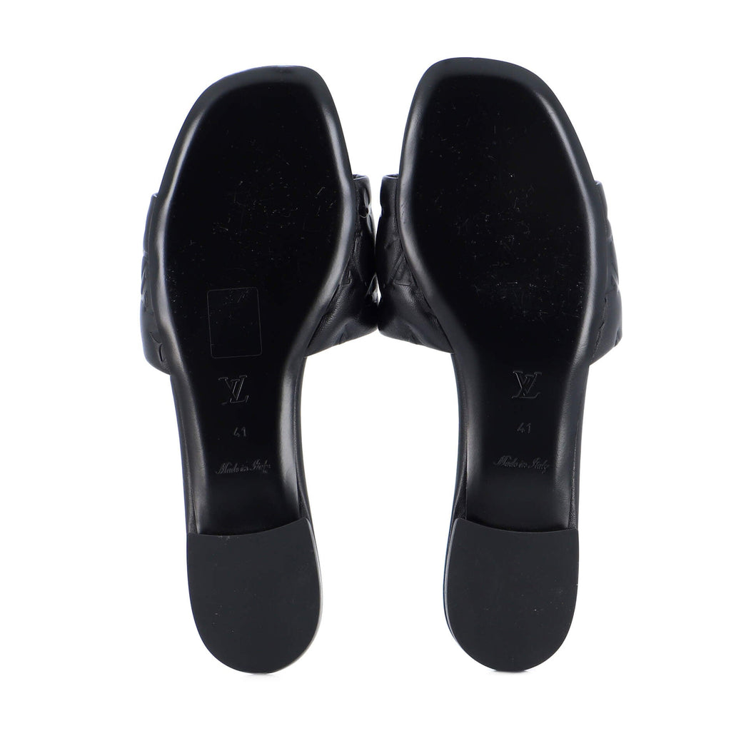 Women's Revival Mule Sandals Monogram Embossed Leather