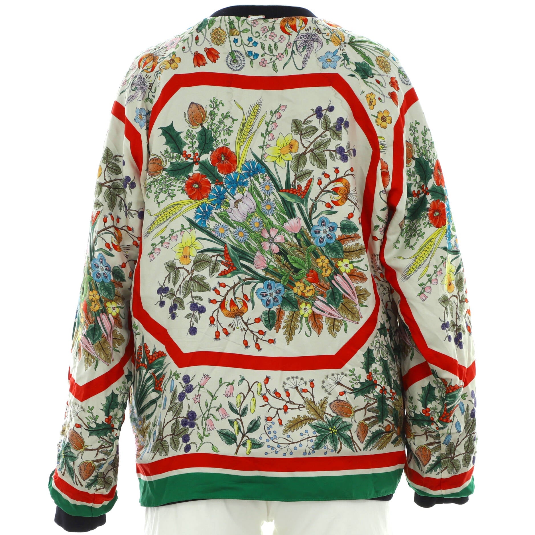 Women's GG Apple Reversible Bomber Jacket Cotton and Silk