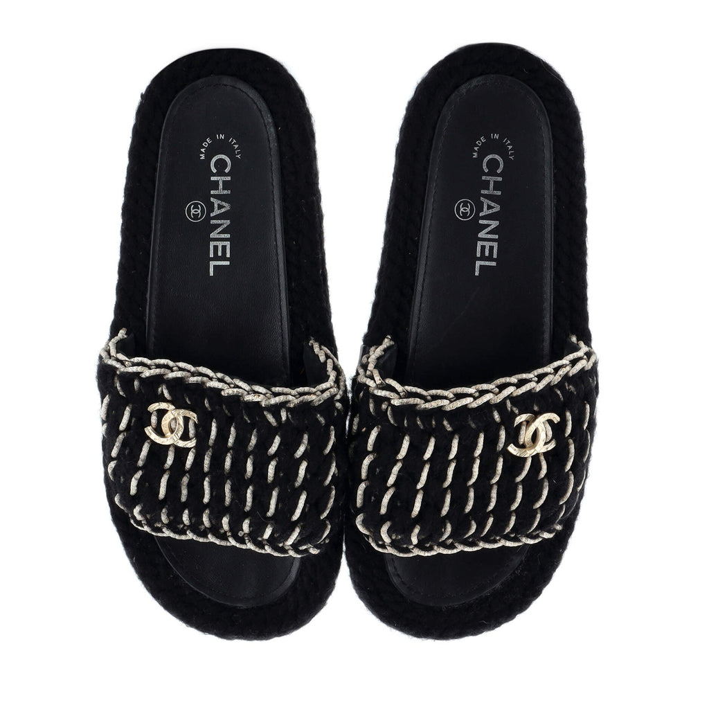 Women's CC Slide Sandals Braided Knit
