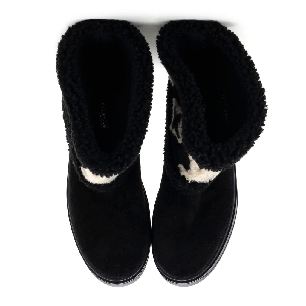 Women's Snowdrop Flat Ankle Boots Suede and Shearling