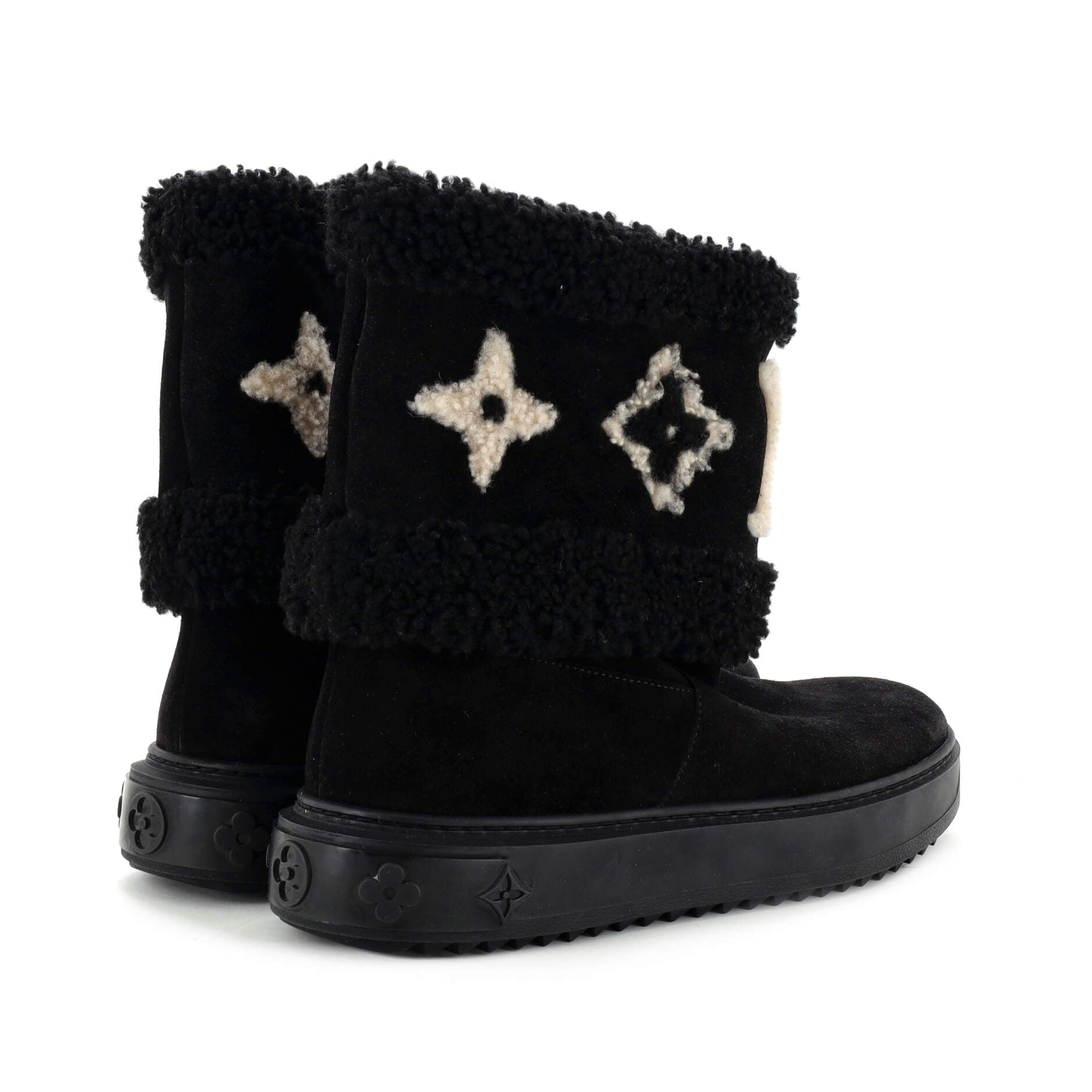 Women's Snowdrop Flat Ankle Boots Suede and Shearling