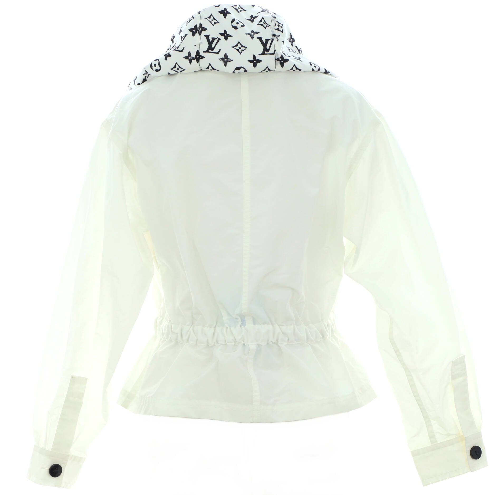 Women's Monogram Short Hooded Parka Polyamide and Cotton
