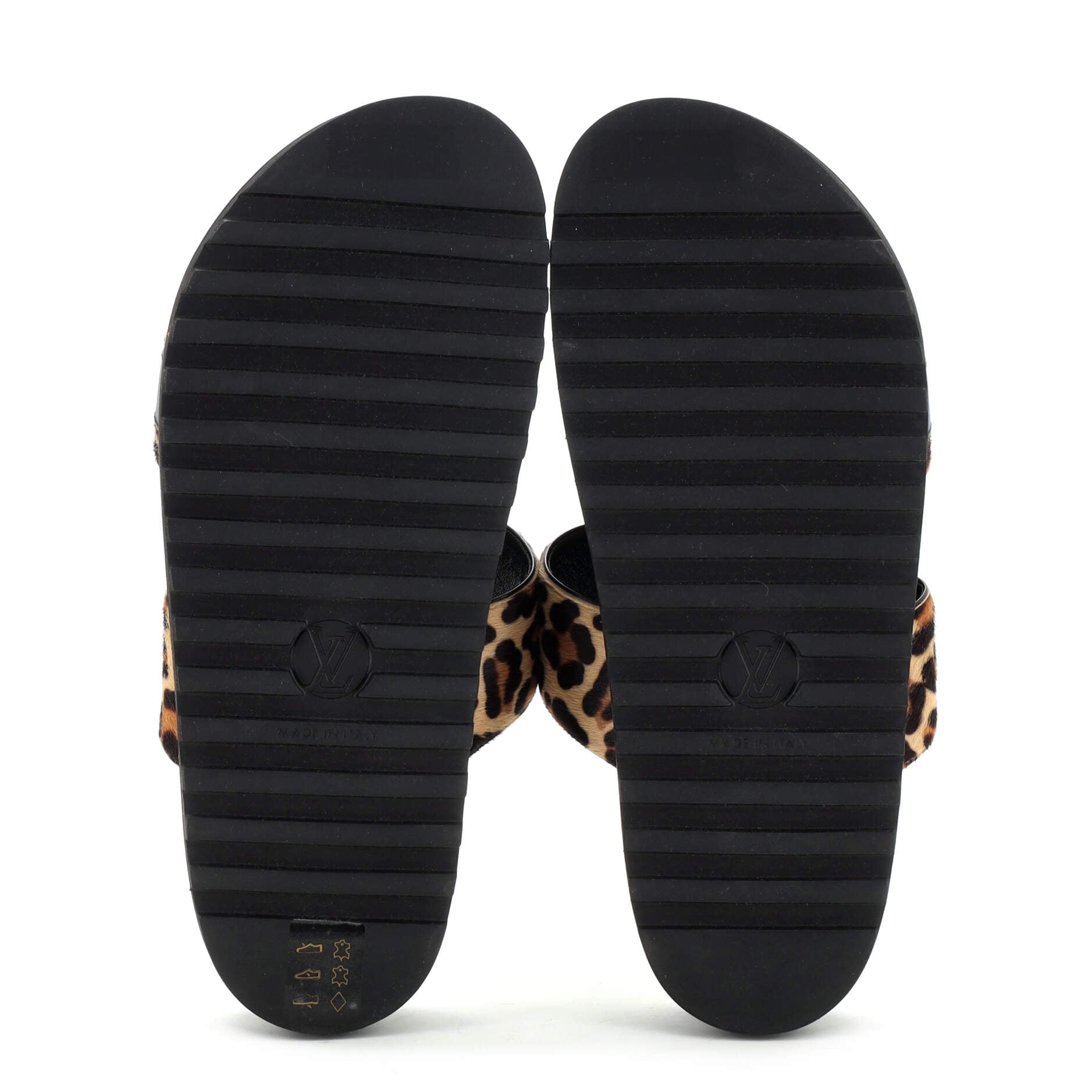 Women's Paseo Flat Comfort Slide Sandals Printed Calf Hair
