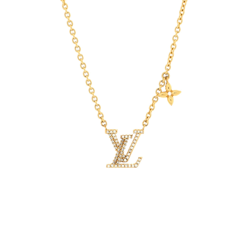 LV Iconic Necklace Metal with Crystals