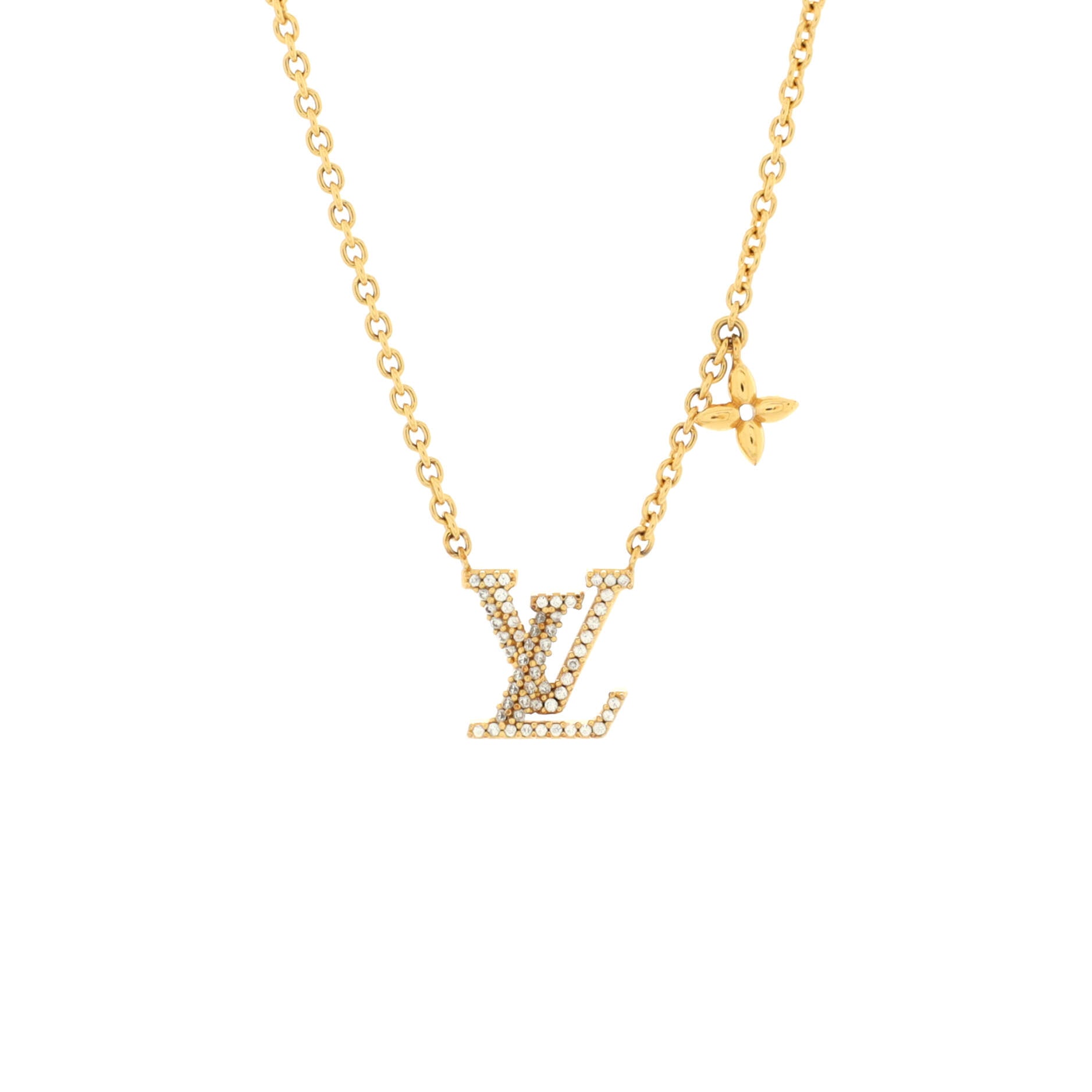 LV Iconic Necklace Metal with Crystals
