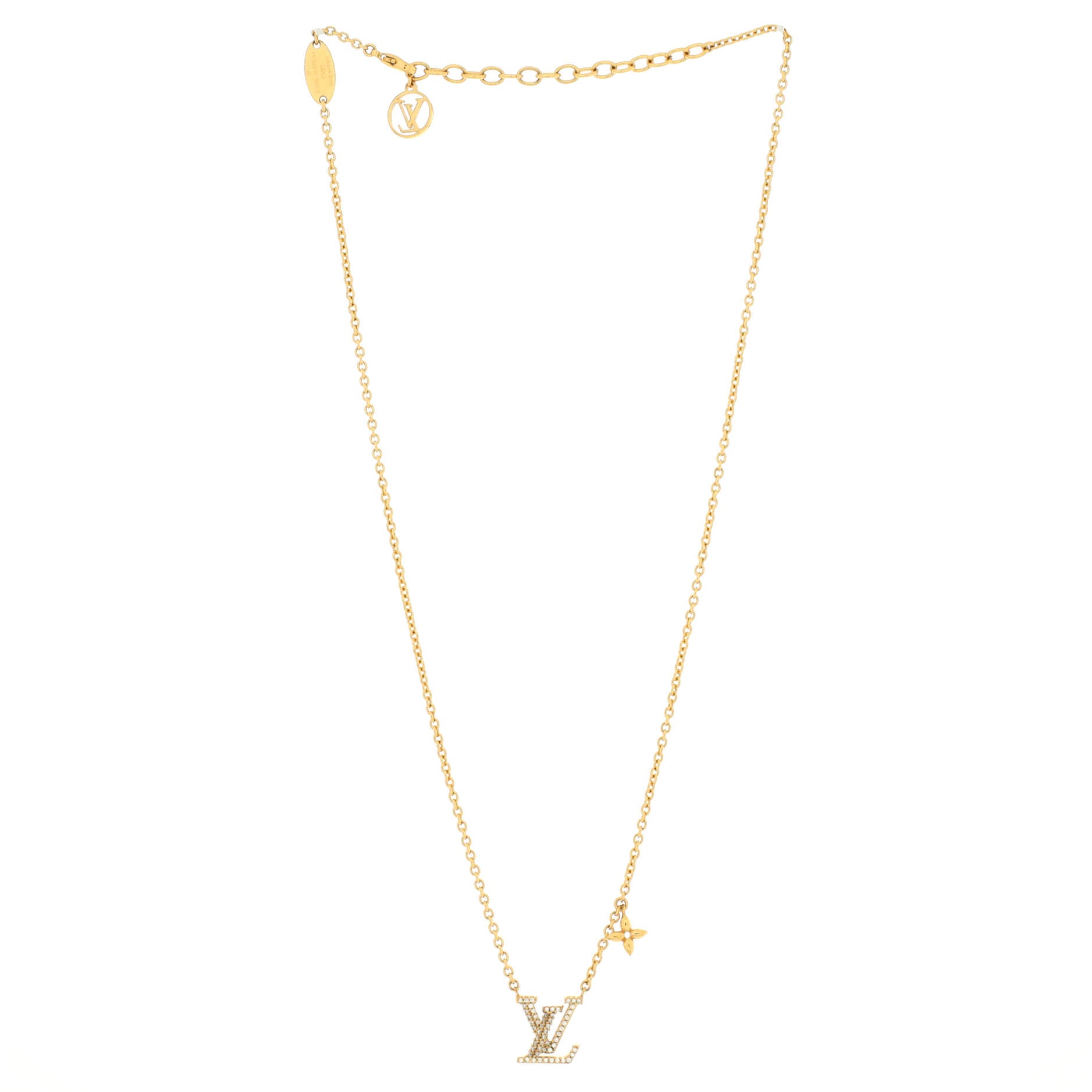 LV Iconic Necklace Metal with Crystals