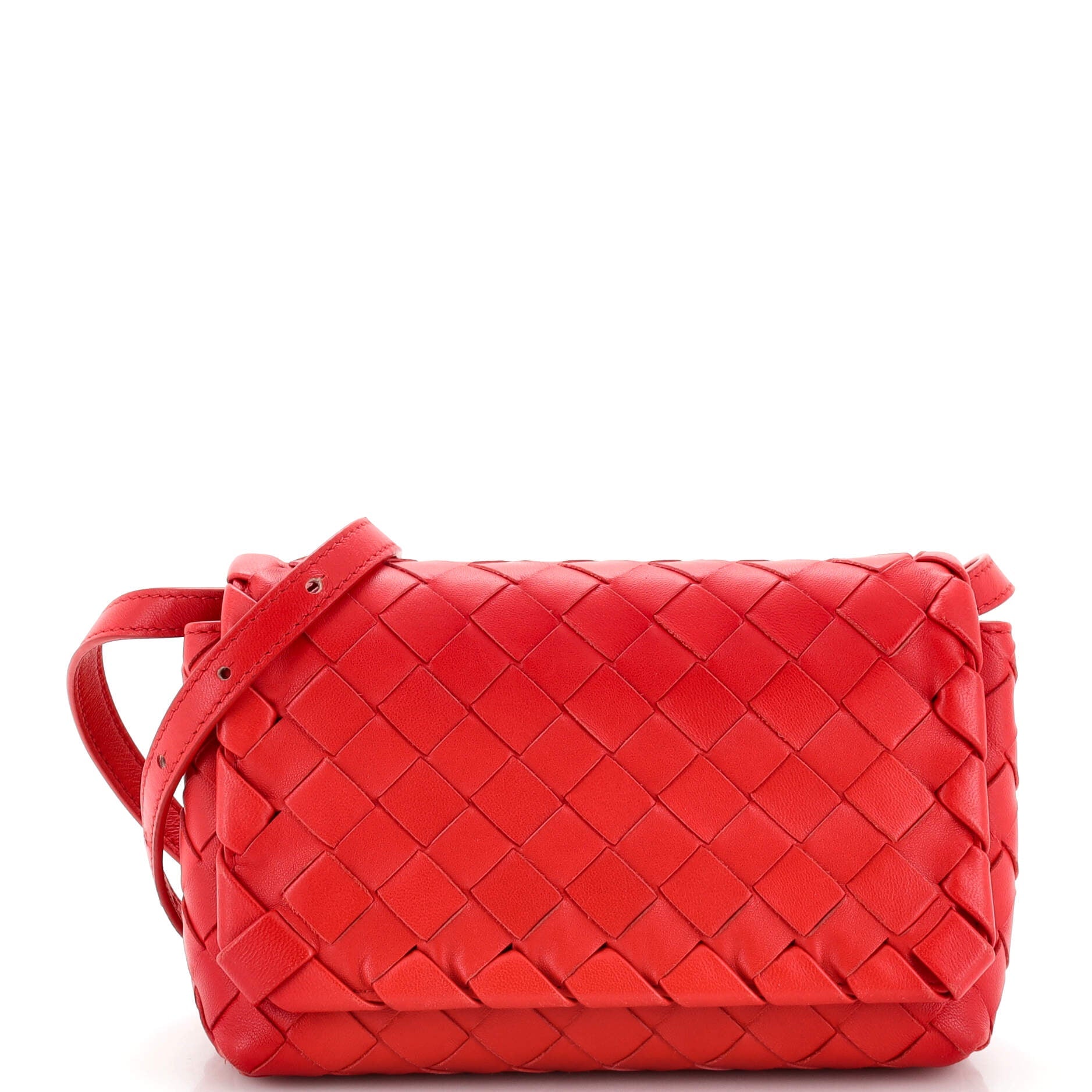 Full Flap Crossbody Bag Intrecciato Nappa Mini