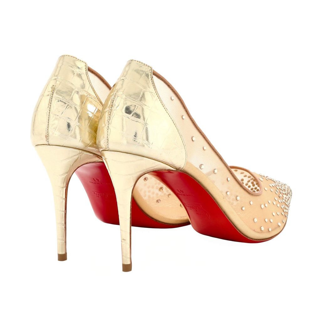 Women's Follies Strass Pumps Crystal Embellished Mesh 100