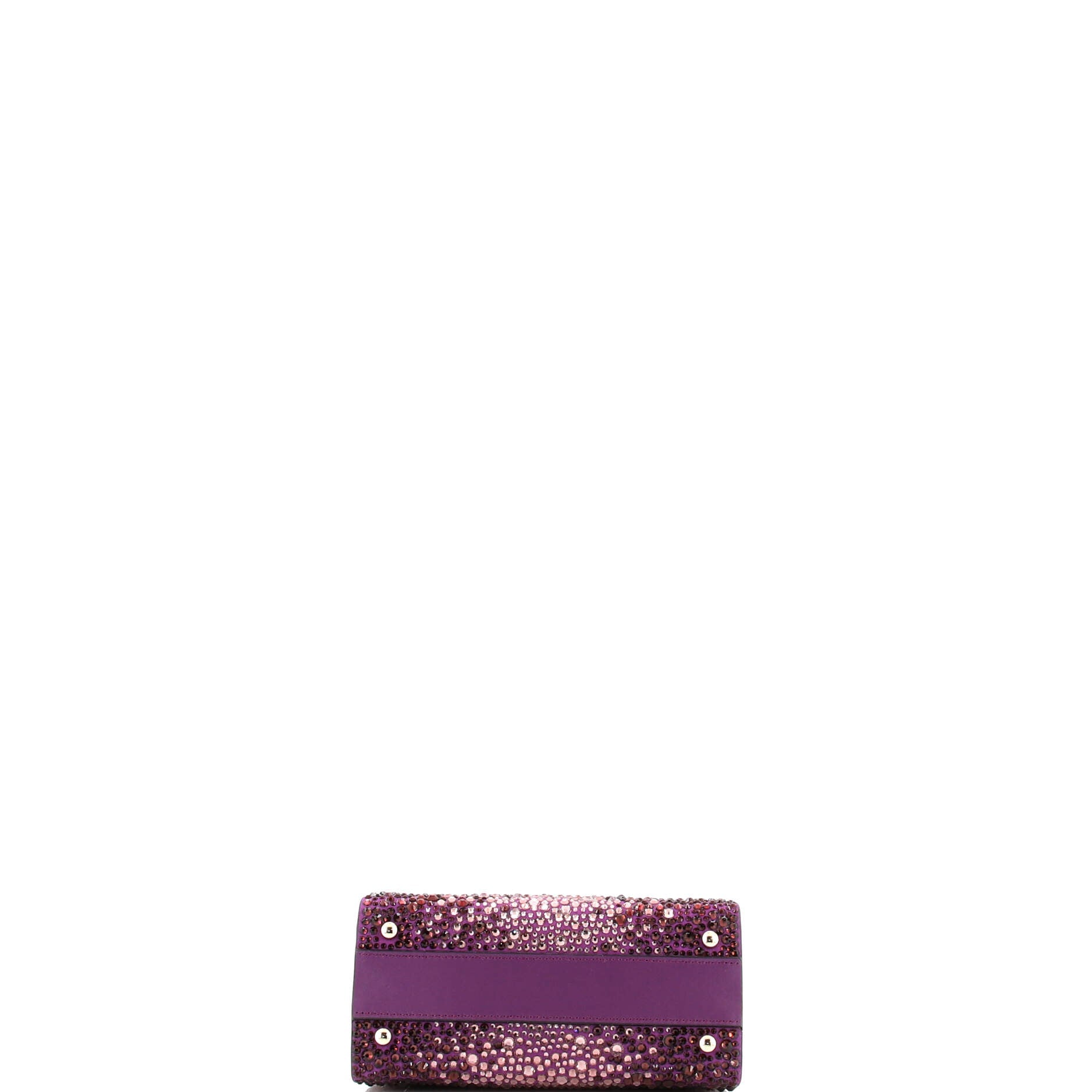 VSling Top Handle Bag Crystal Embellished Leather Mini