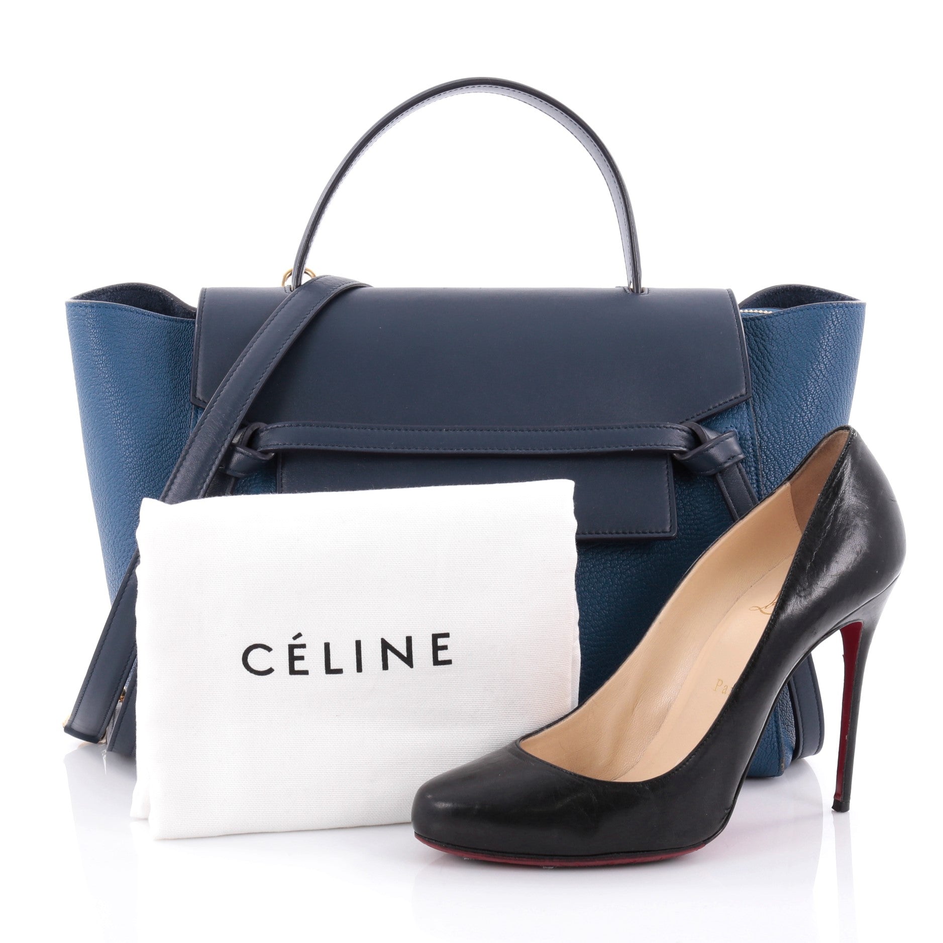 Bicolor Belt Bag Leather Mini