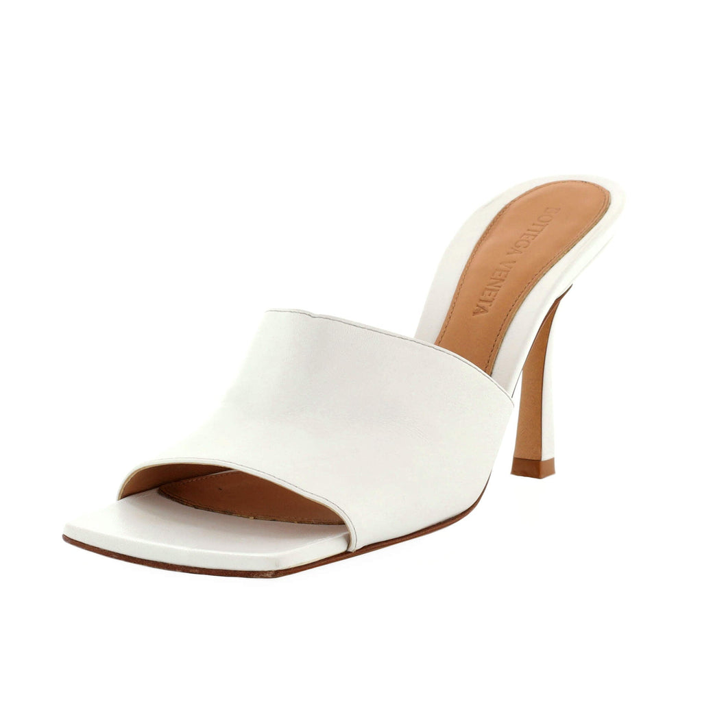 Women's Stretch Mule Heeled Sandals Leather