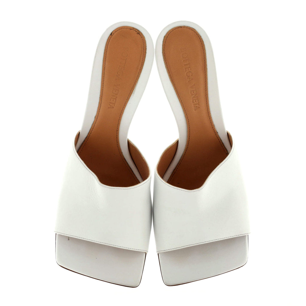 Women's Stretch Mule Heeled Sandals Leather