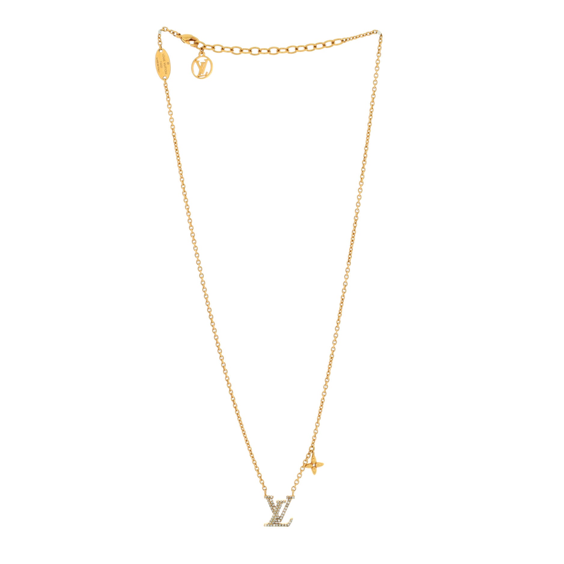LV Iconic Necklace Metal with Crystals
