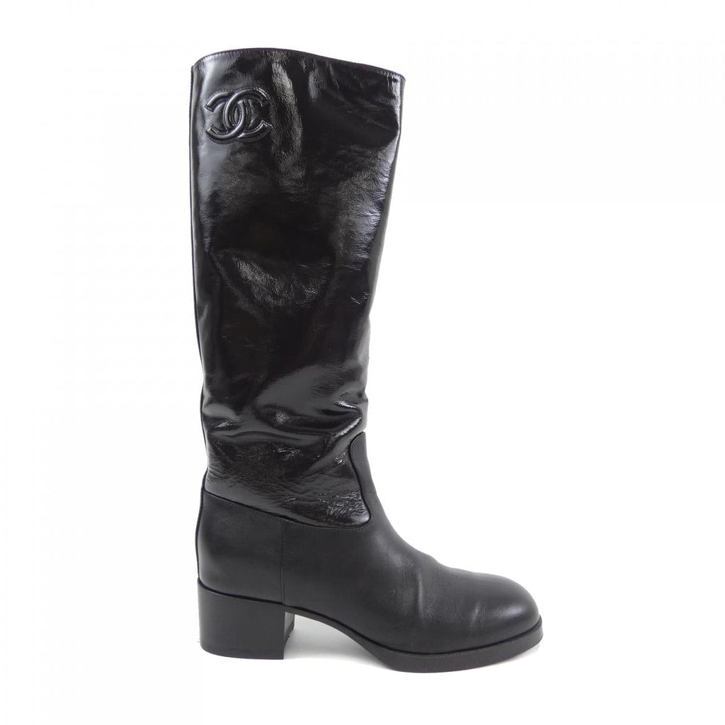 Chanel G37985Y55400 Shiny Calfskin Boots