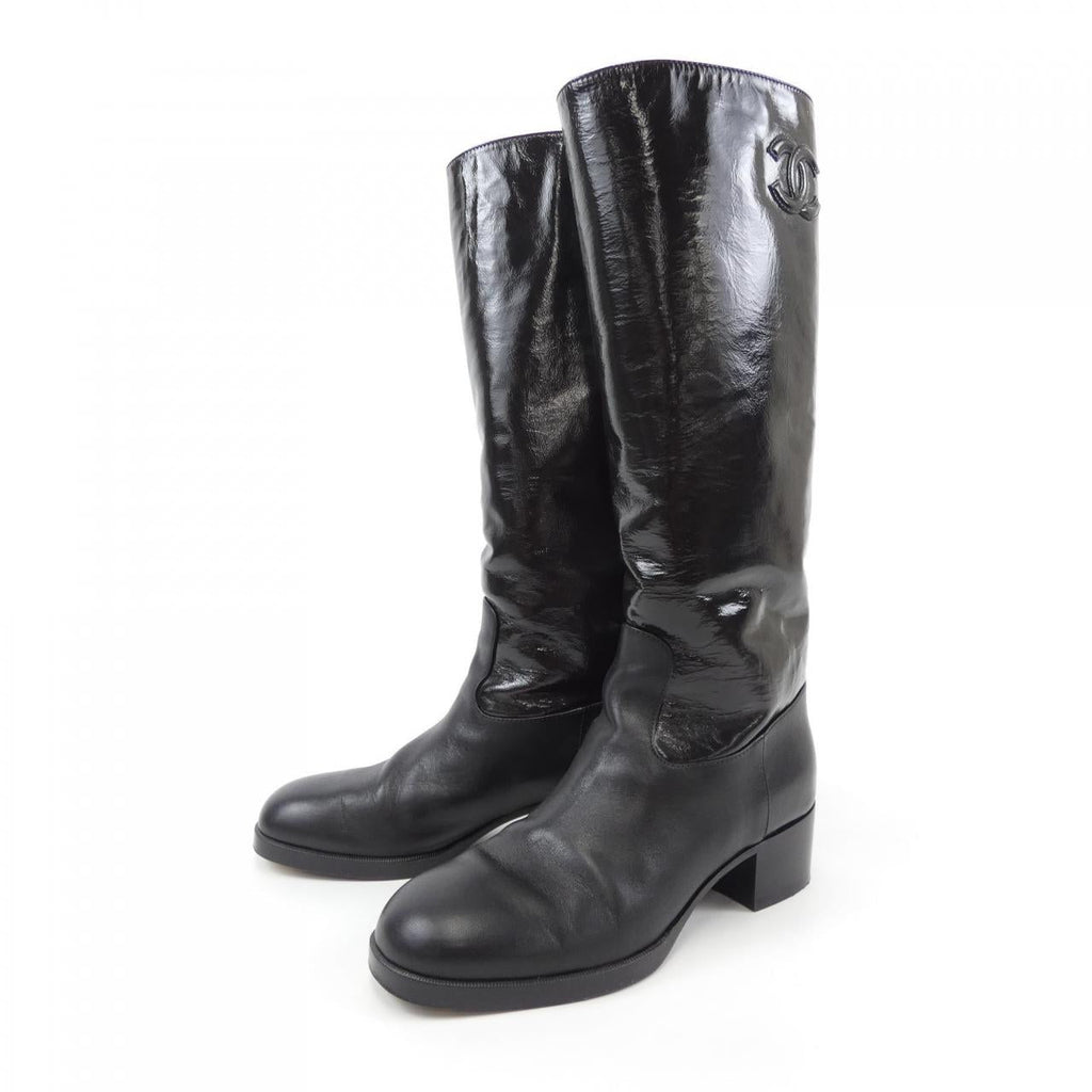 Chanel G37985Y55400 Shiny Calfskin Boots