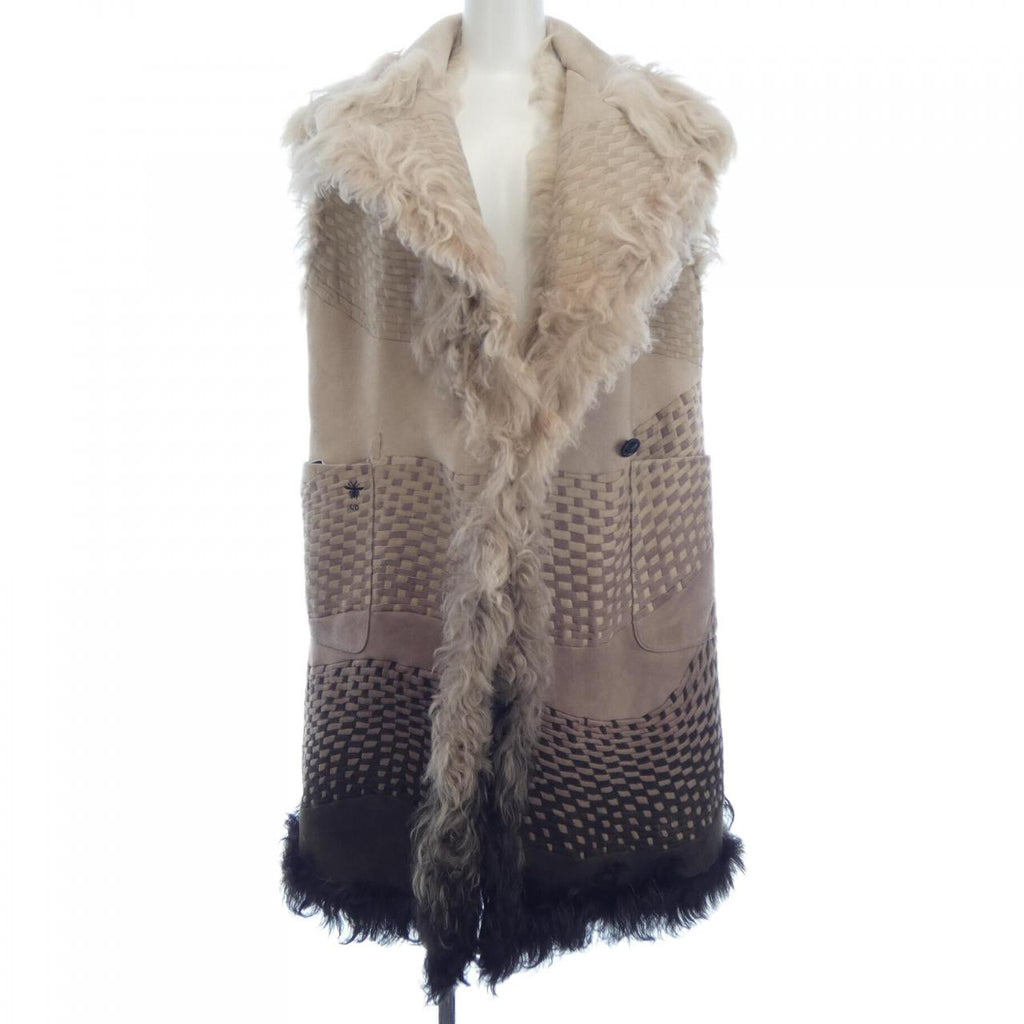Christian Dior 946G20AF800 Shearling Long Vest