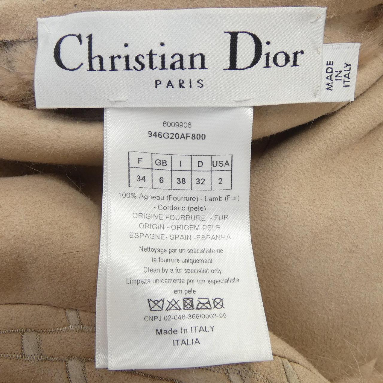 Christian Dior 946G20AF800 Shearling Long Vest