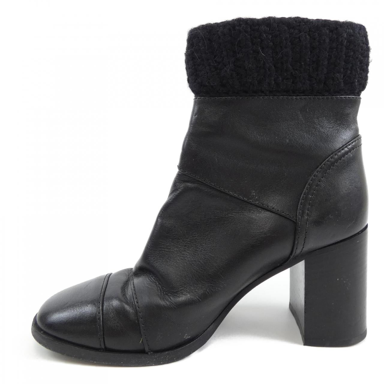 Chanel G45281B14454 Kidskin Knit Lambskin Boots