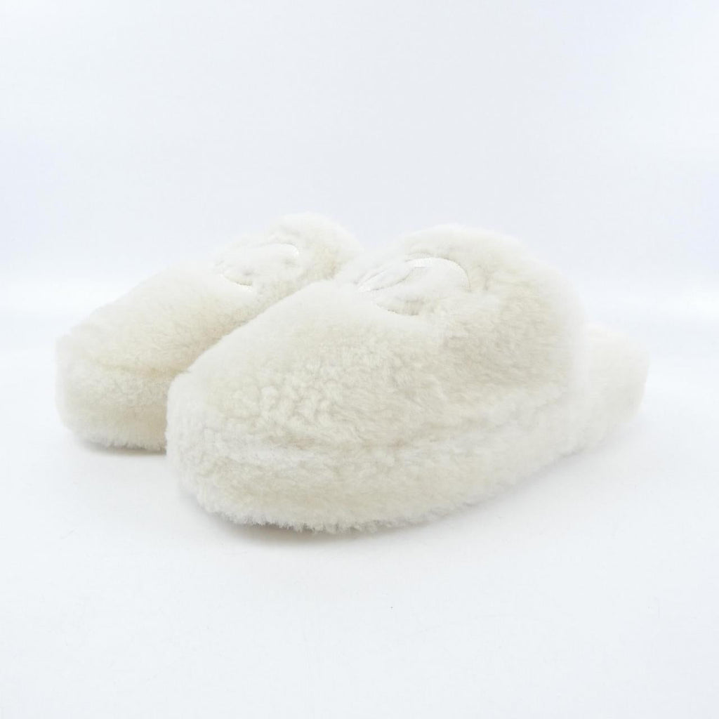 Chanel G45984B17892 Shearling Lambskin Sandals