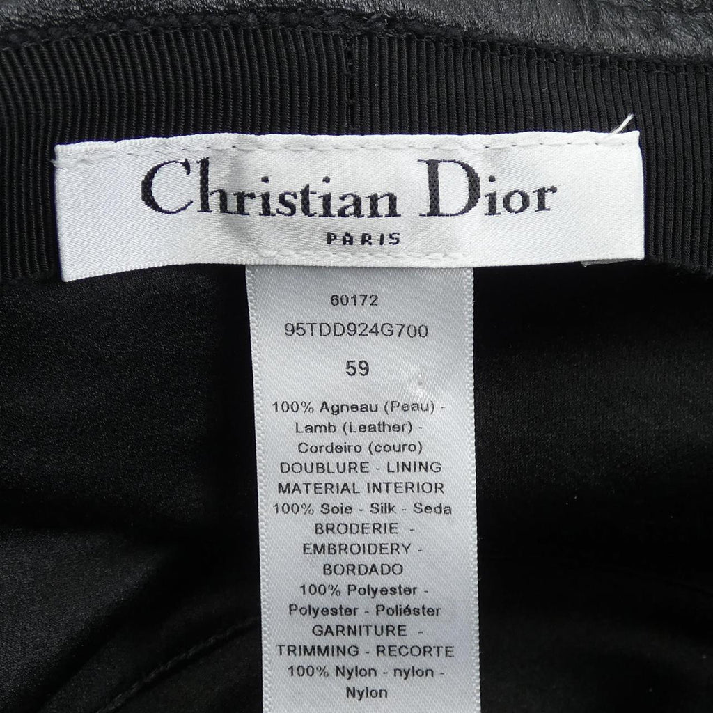 Christian Dior 95TDD924G700 Lamb Leather Hat