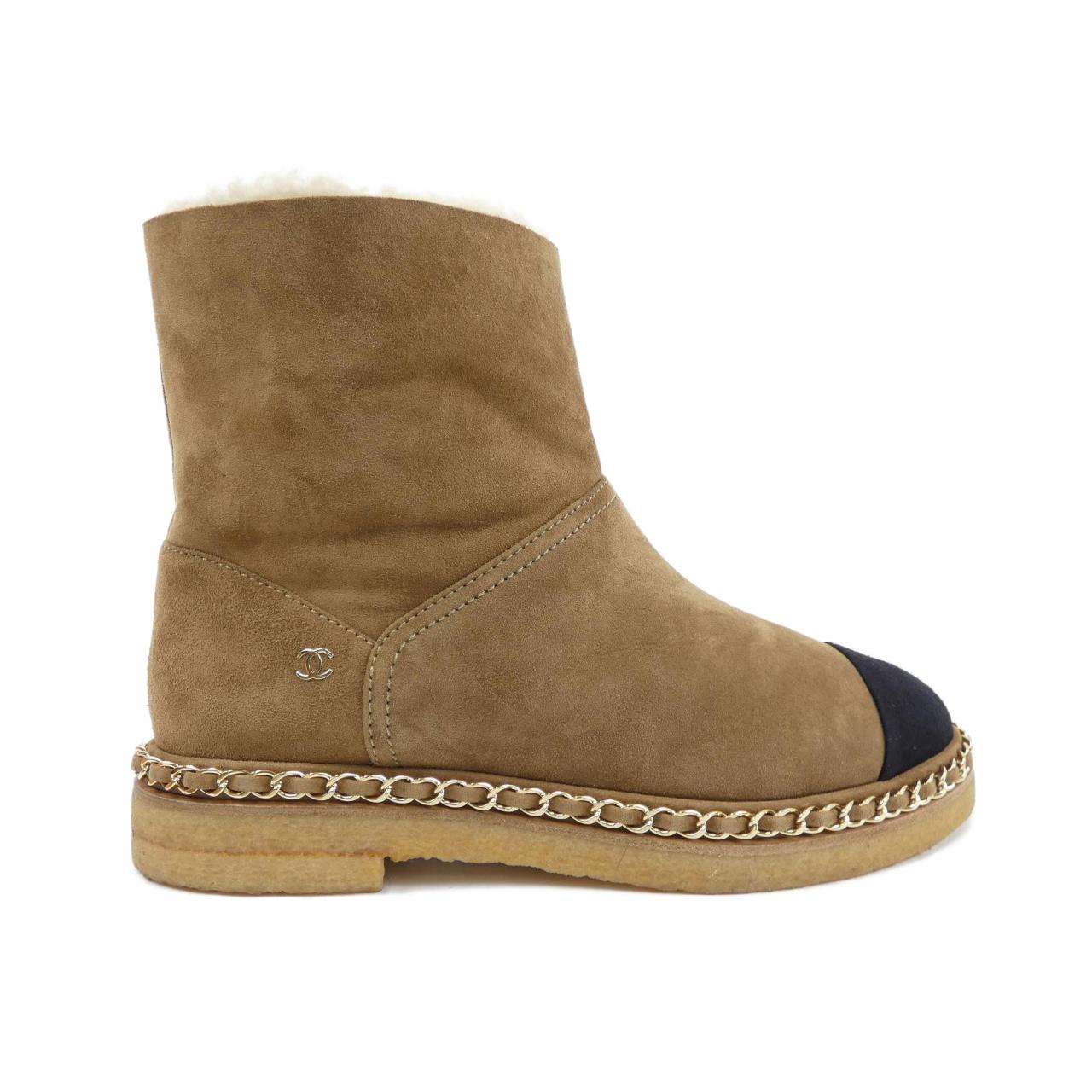 Chanel G34113Y52122 Kid Suede Shearling Boots