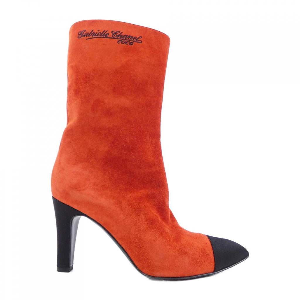 Chanel G33119Y51214 Suede Calfskin Satin Boots