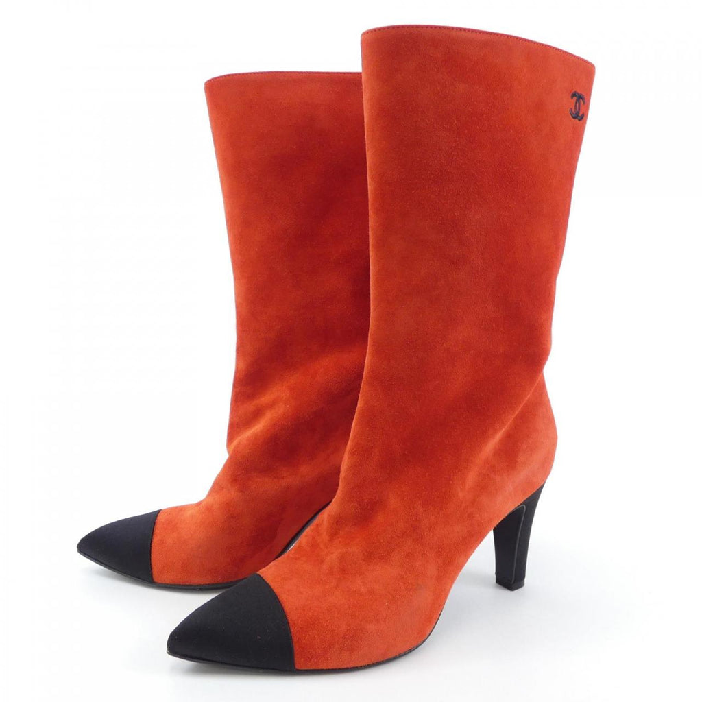 Chanel G33119Y51214 Suede Calfskin Satin Boots