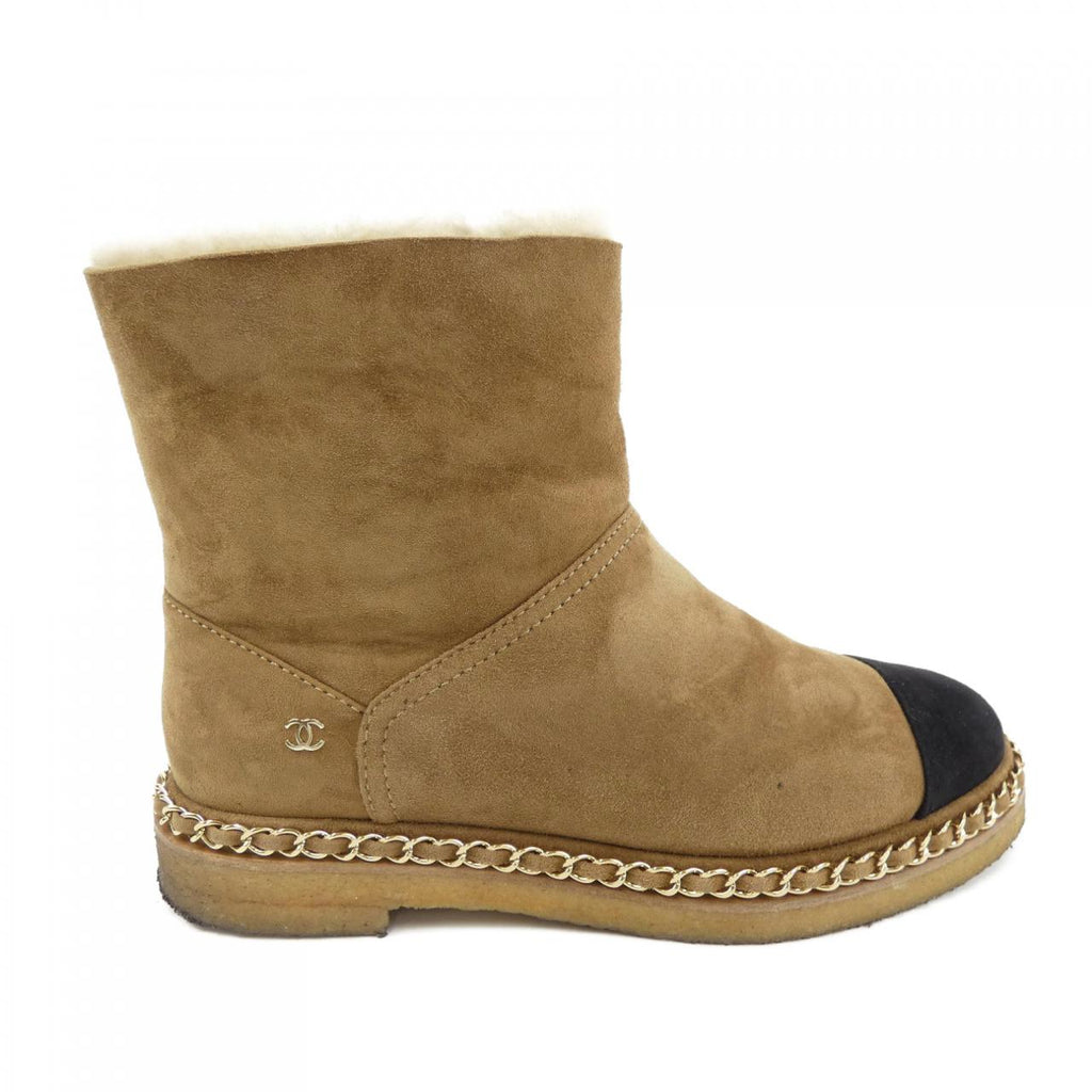 Chanel G34113Y52122 Kid Suede Shearling Boots